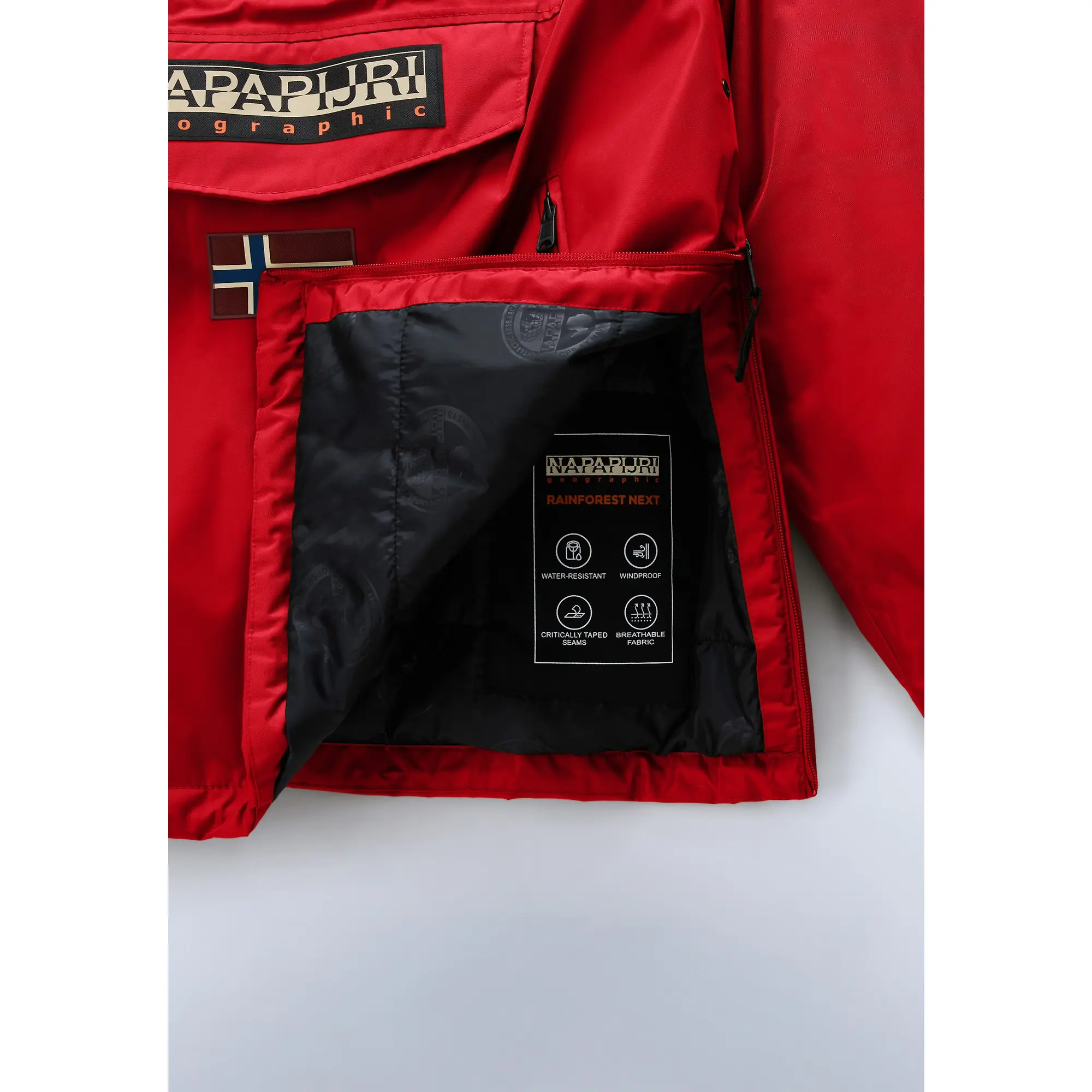Product image 10 of 11 of Napapijri Men's Rainforest Next Winter Anorak Jacket - Red