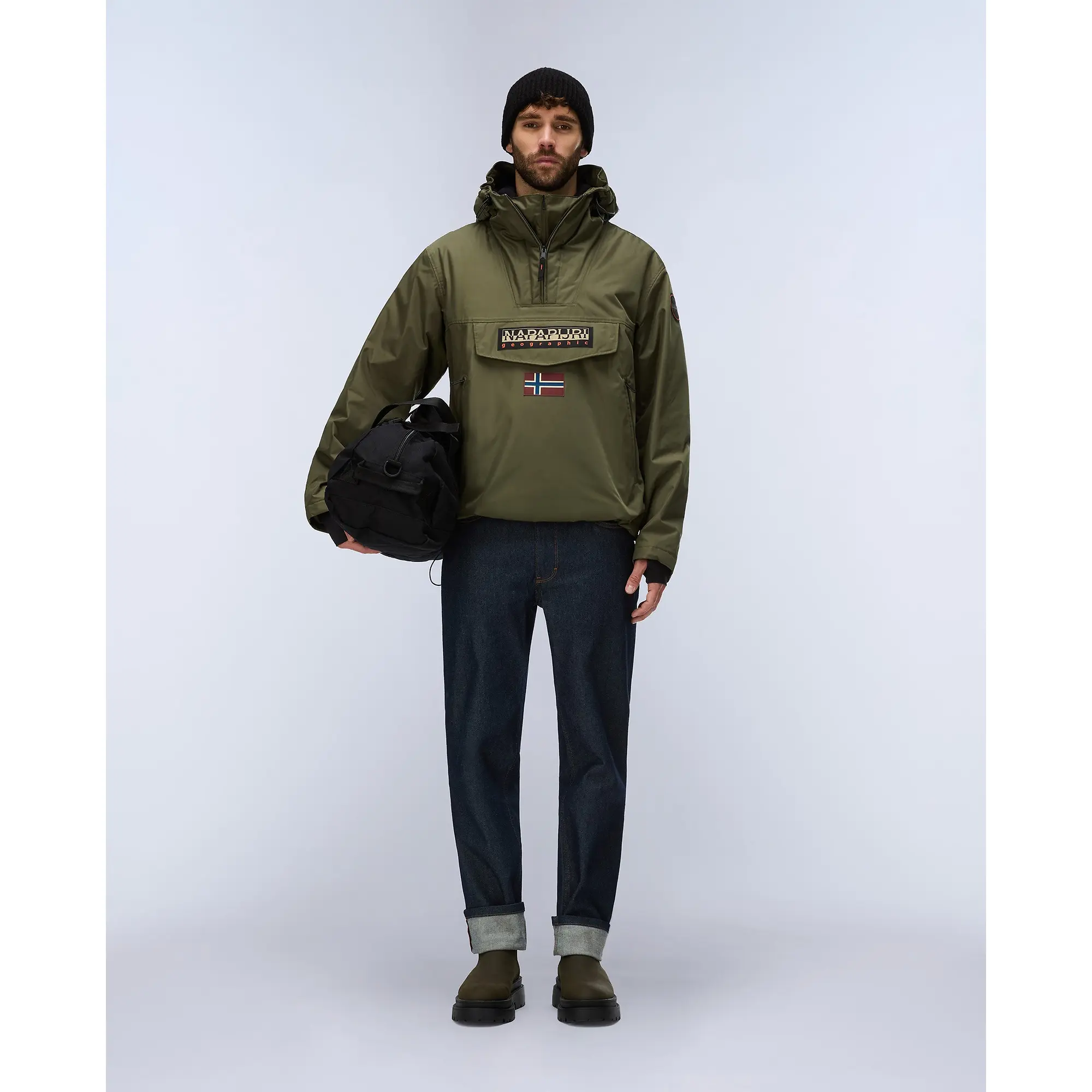 Product image 3 of 11 of Napapijri Men's Rainforest Next Winter Anorak Jacket - Olive Night