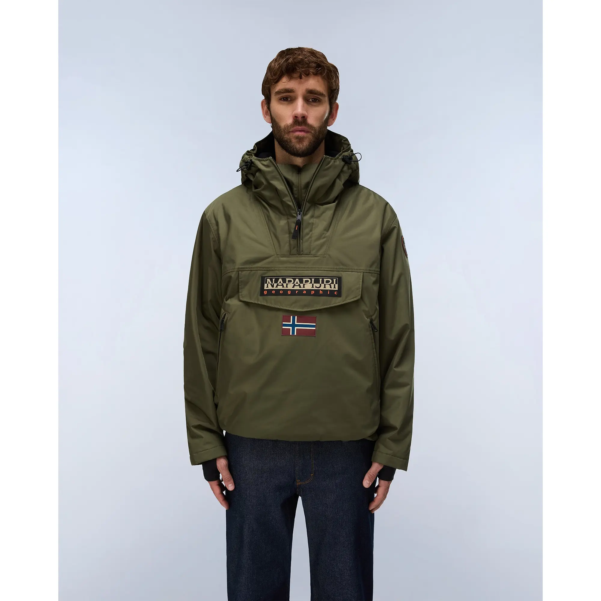 Product image 4 of 11 of Napapijri Men's Rainforest Next Winter Anorak Jacket - Olive Night