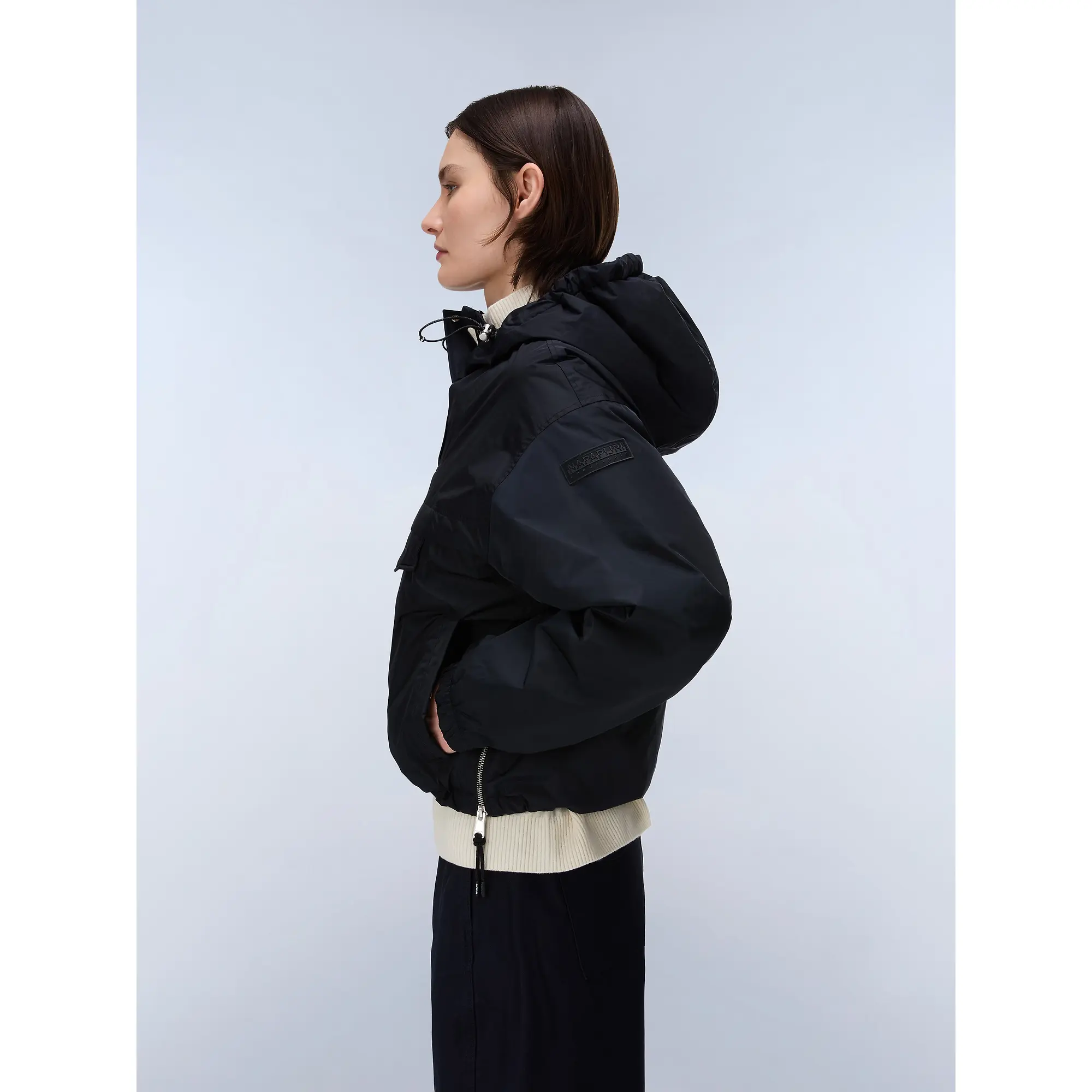 Product image 5 of 9 of Napapijri Women's Rainforest Optique Anorak Jacket - Black Antracite