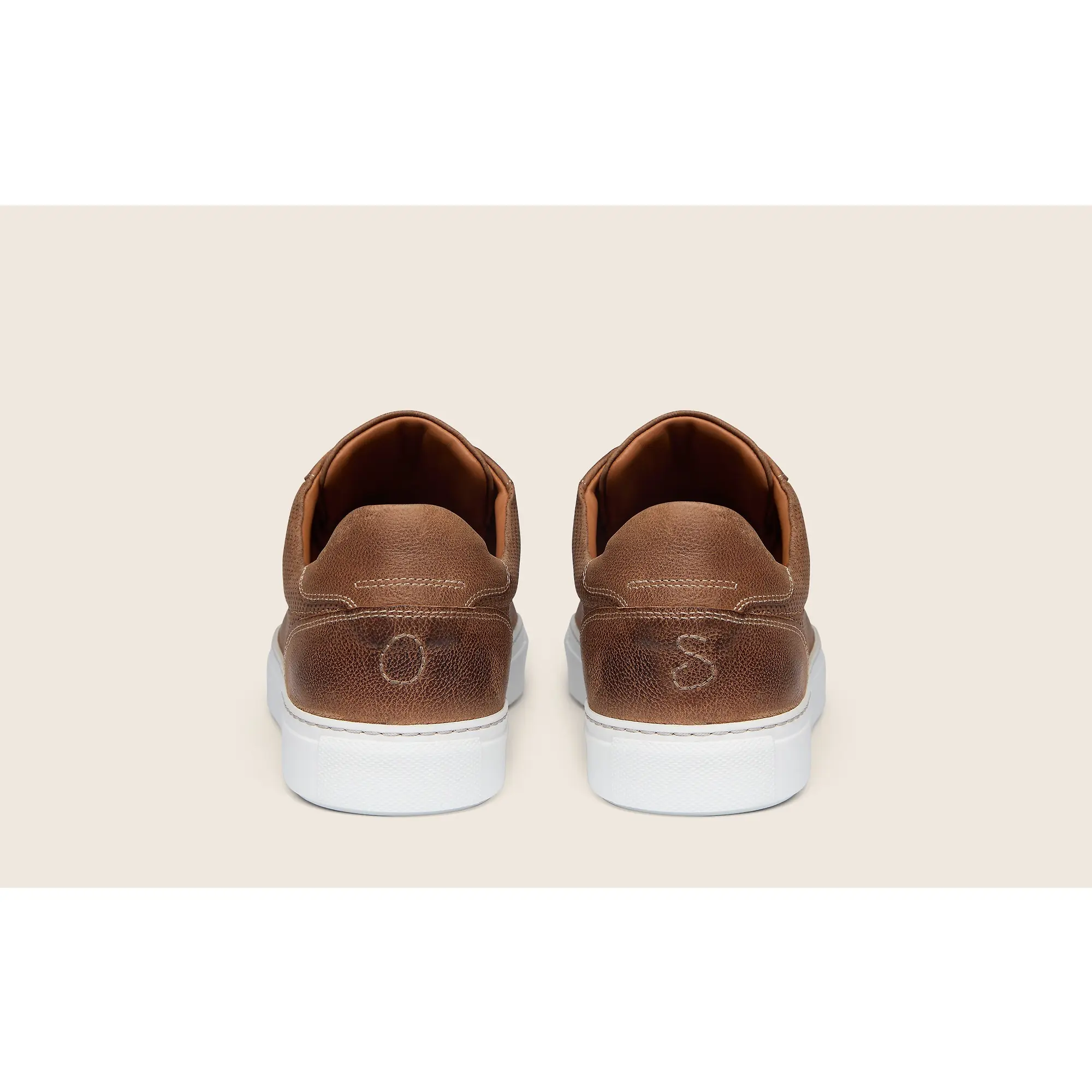 Product image 3 of 6 of Oliver Sweeney Men's Almada Perforated Calf Leather Cupsole Trainers - Tan