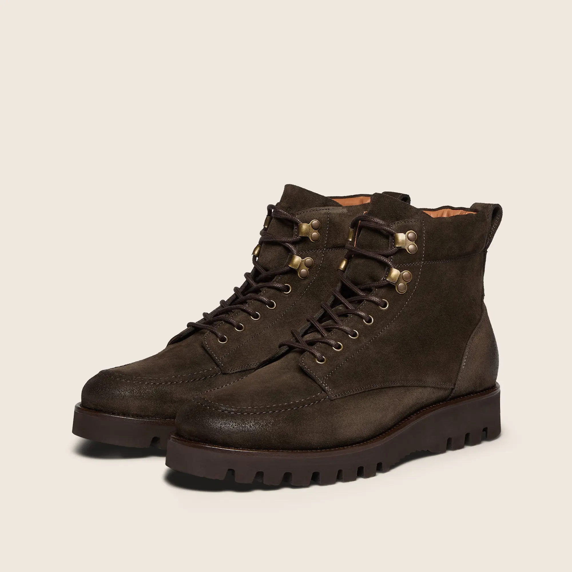 Product image 2 of 6 of Oliver Sweeney Men's Bolhas Calf Suede Moc Toe Boots - Chocolate Suede