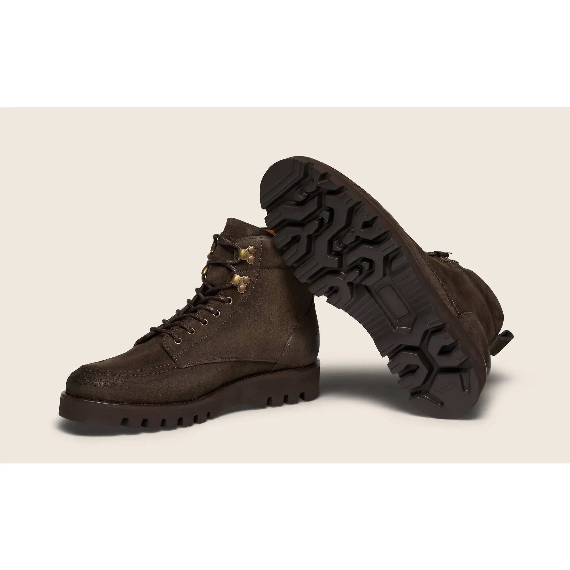 Product image 3 of 6 of Oliver Sweeney Men's Bolhas Calf Suede Moc Toe Boots - Chocolate Suede