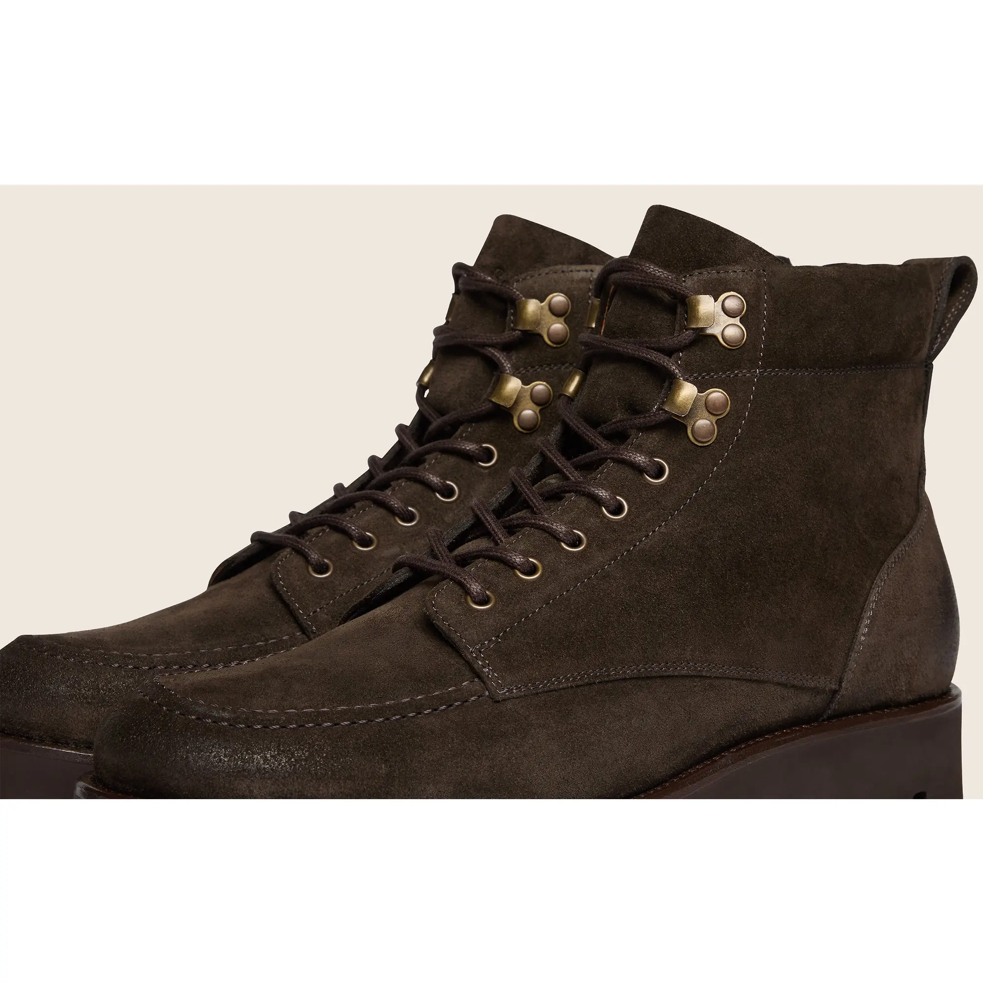 Product image 5 of 6 of Oliver Sweeney Men's Bolhas Calf Suede Moc Toe Boots - Chocolate Suede
