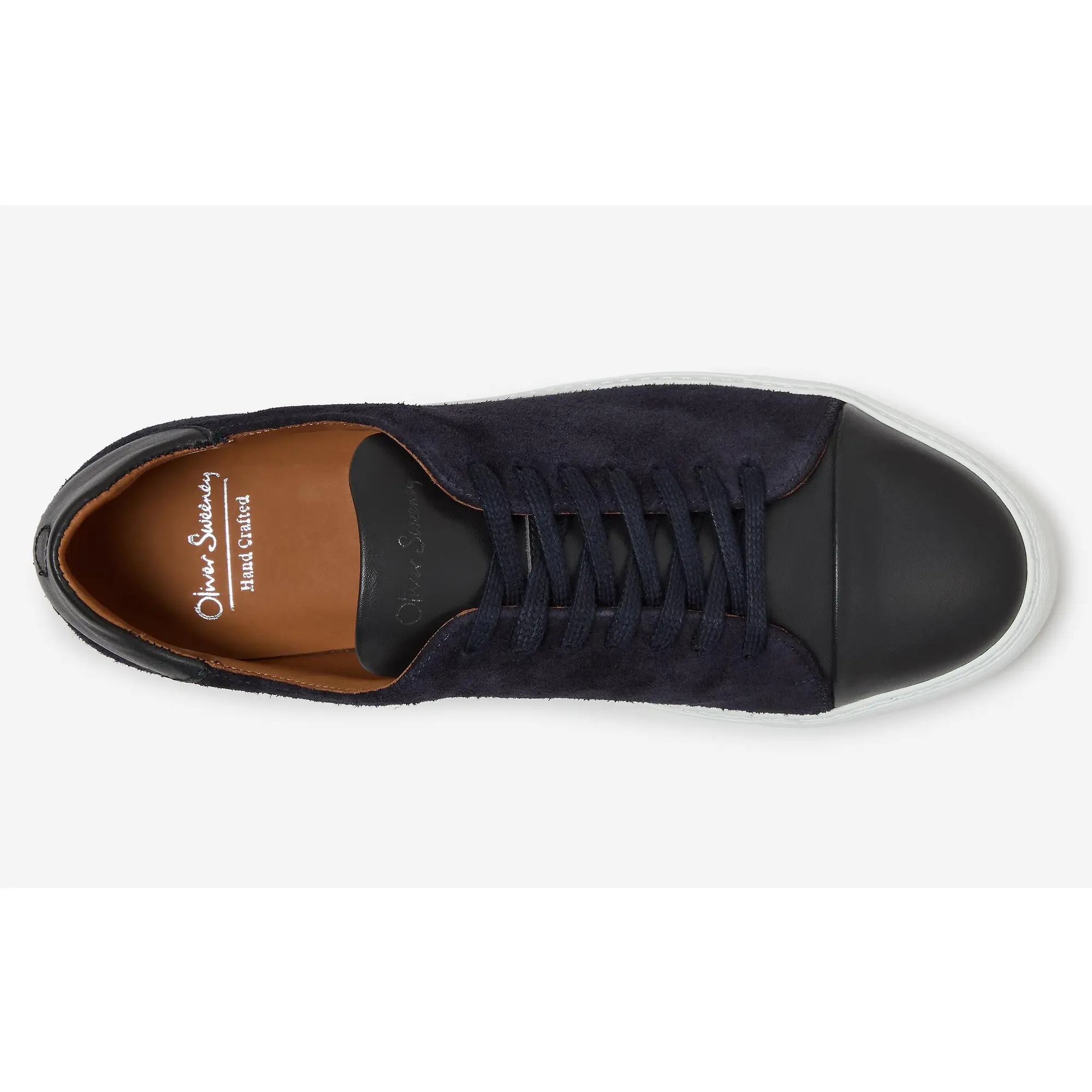 Product image 4 of 6 of Oliver Sweeney Men's Capelo Calf Suede Cupsole Trainers - Navy