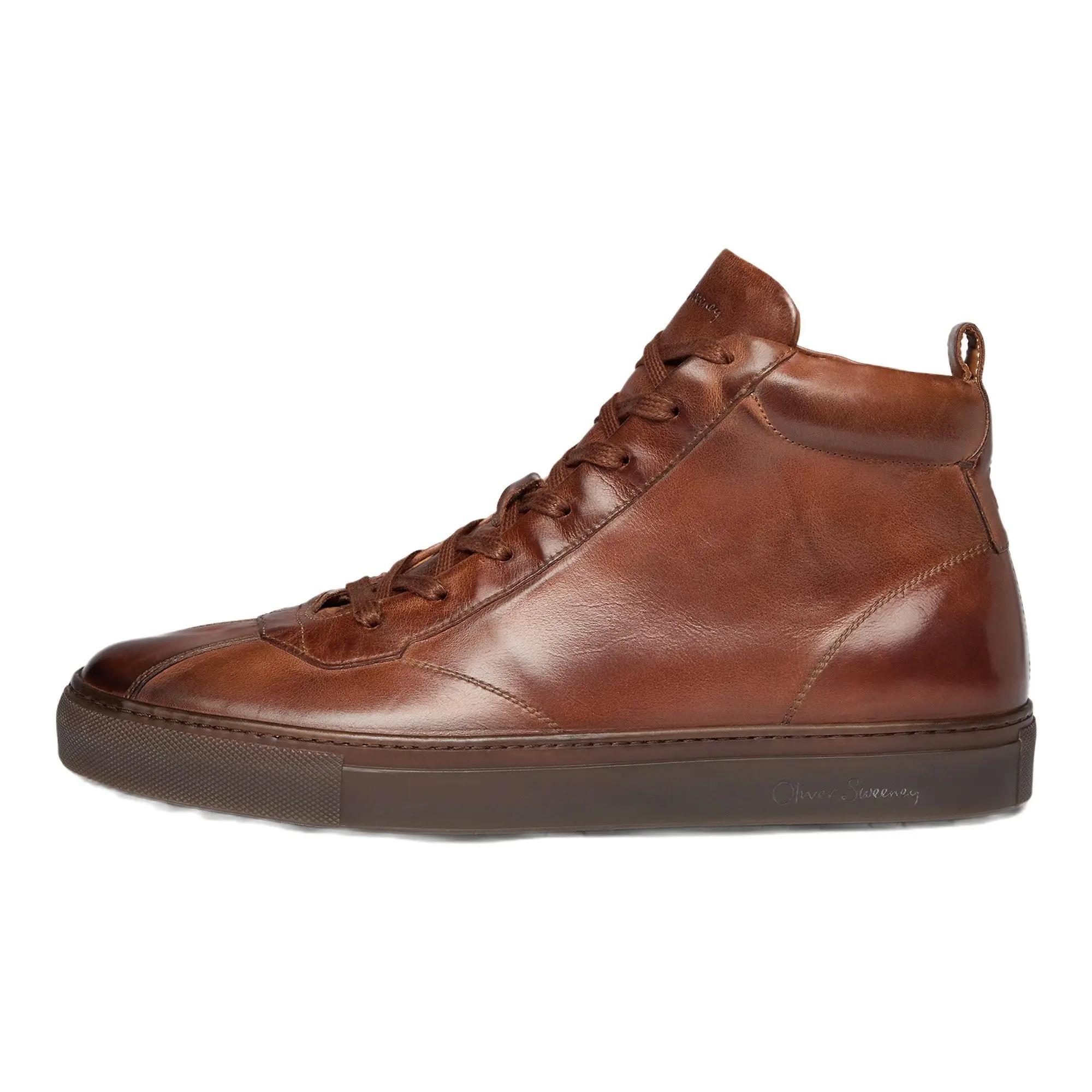 Product image 1 of 6 of Oliver Sweeney Men's Defeza Hand-Finished Calf Leather Retro Trainers - Dark Tan
