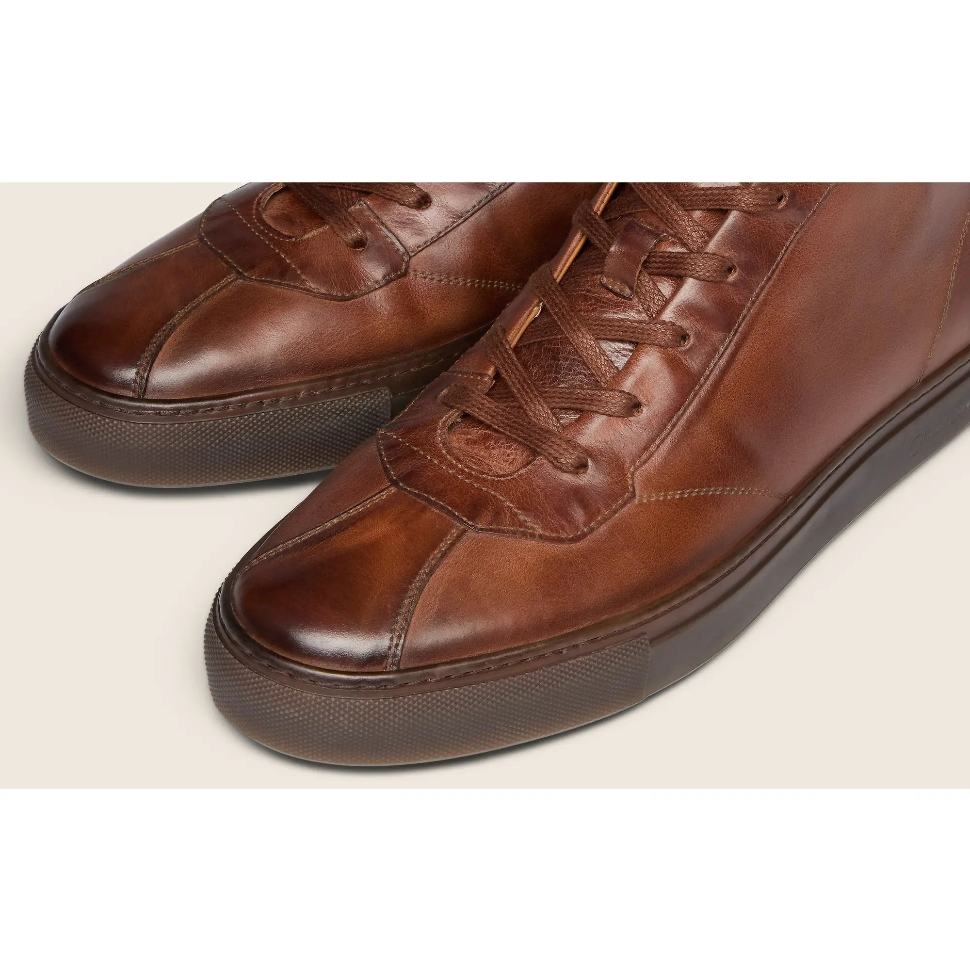 Product image 5 of 6 of Oliver Sweeney Men's Defeza Hand-Finished Calf Leather Retro Trainers - Dark Tan