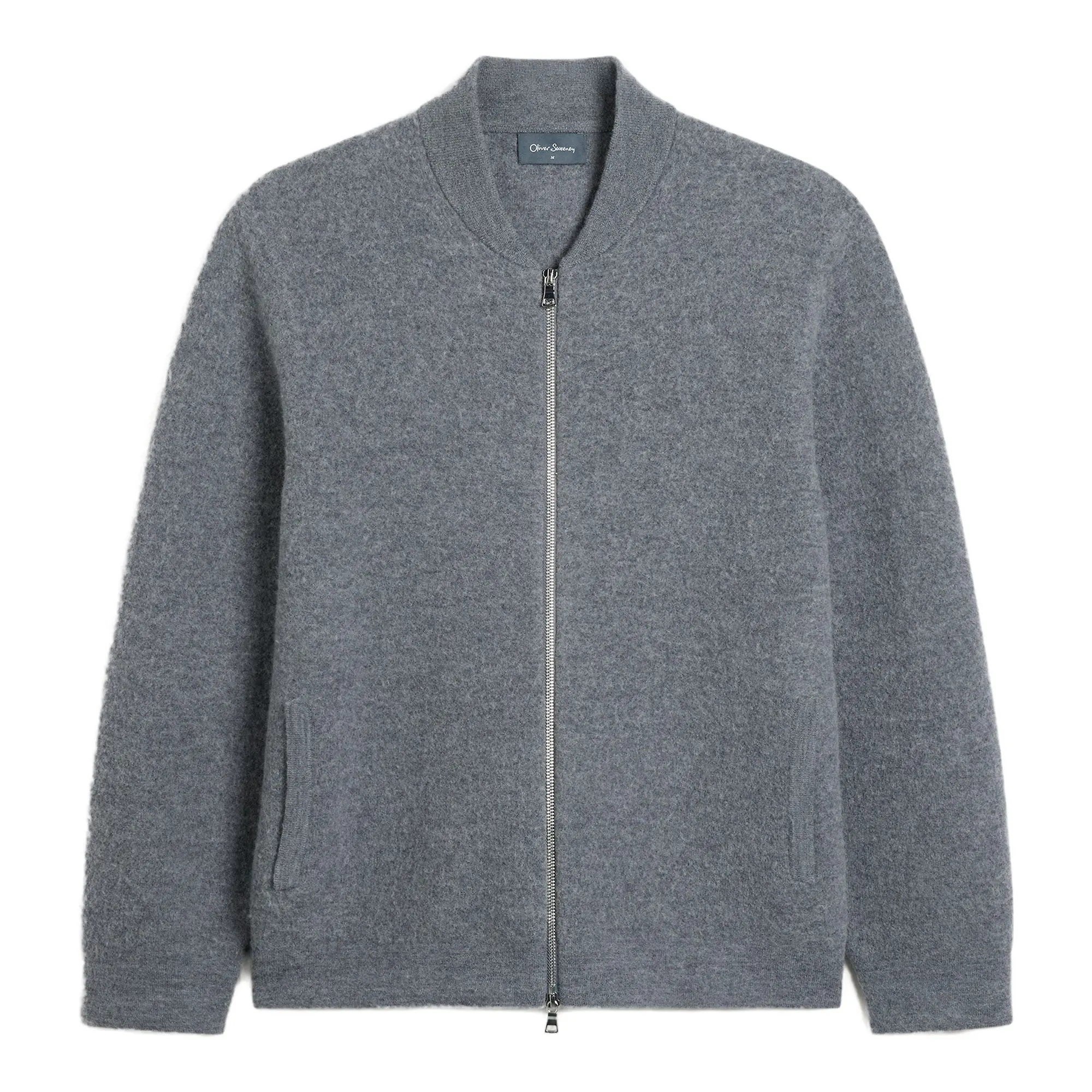 Product image 1 of 7 of Oliver Sweeney Men's Lanark Boiled Merino Wool Bomber Jacket - Grey