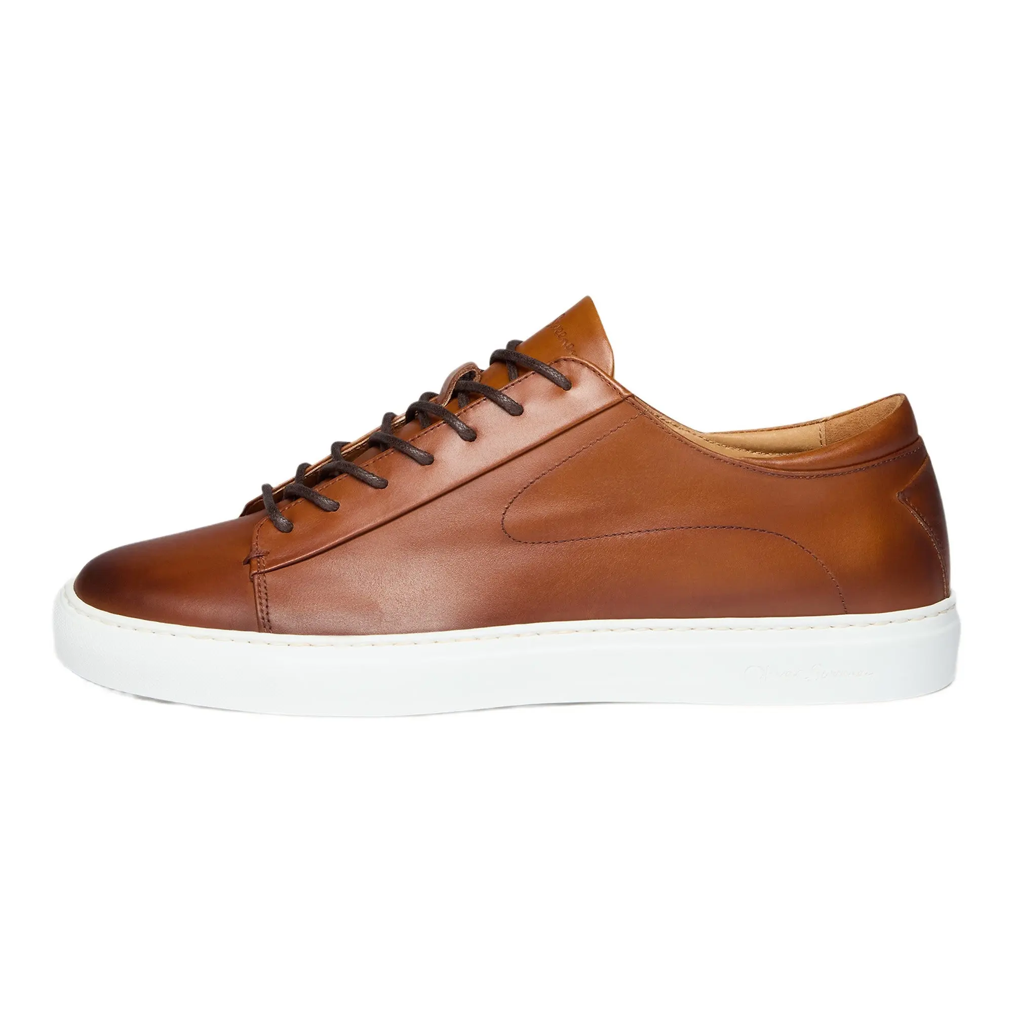 Product image 1 of 6 of Oliver Sweeney Men's Sirolo Hand-Antiqued Leather Lightweight Trainers - Dark Tan
