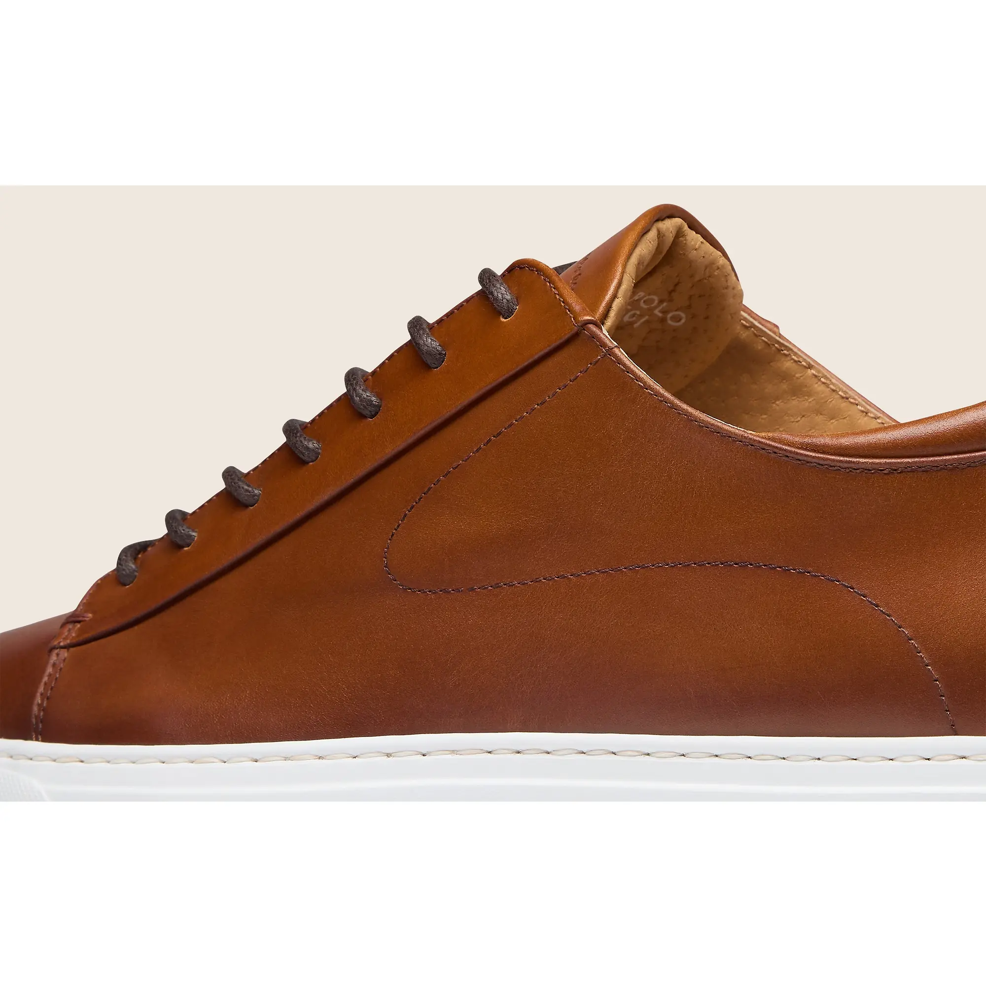 Product image 5 of 6 of Oliver Sweeney Men's Sirolo Hand-Antiqued Leather Lightweight Trainers - Dark Tan