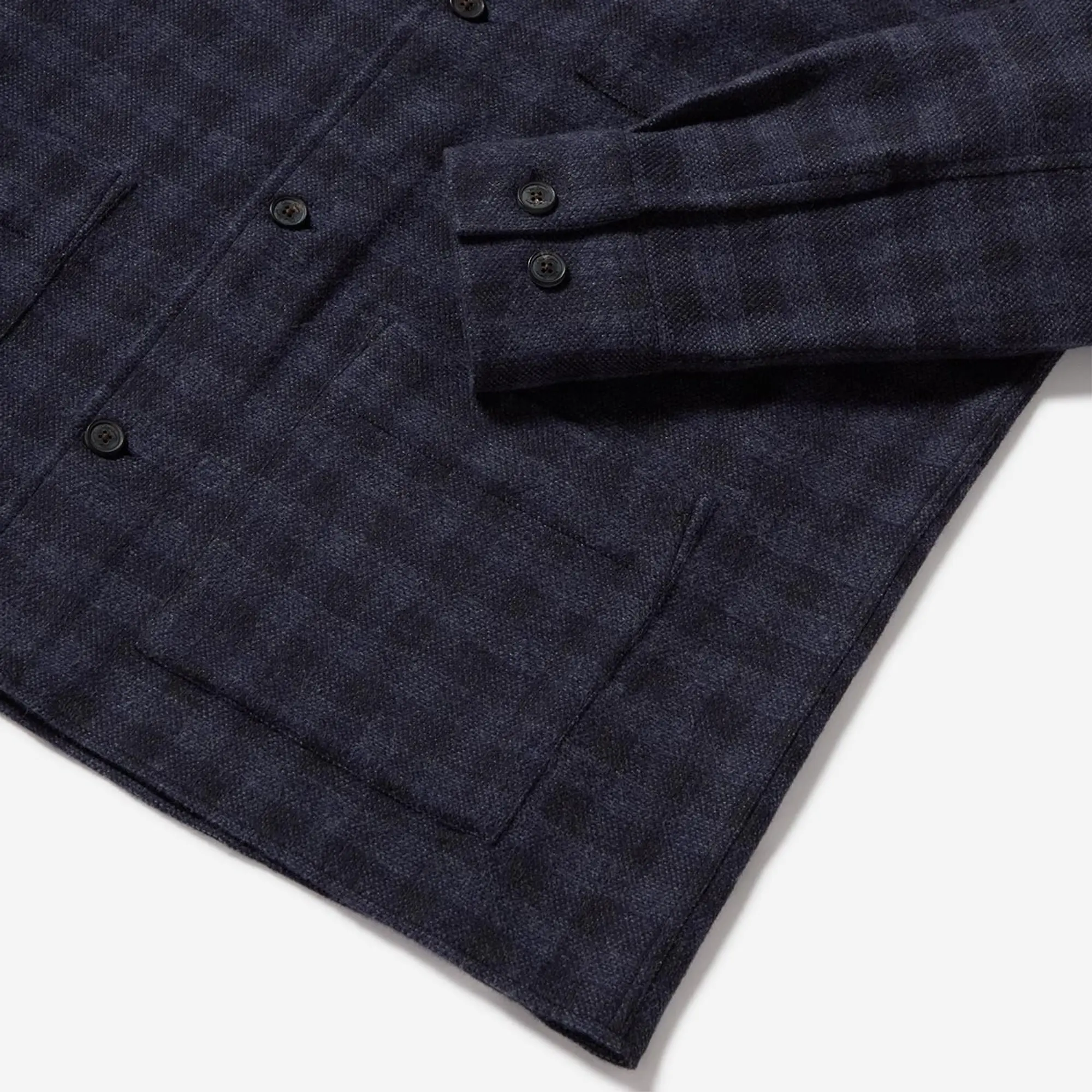 Product image 6 of 7 of Oliver Sweeney Men's Tramore Brushed Cotton Check Overshirt - Navy Check