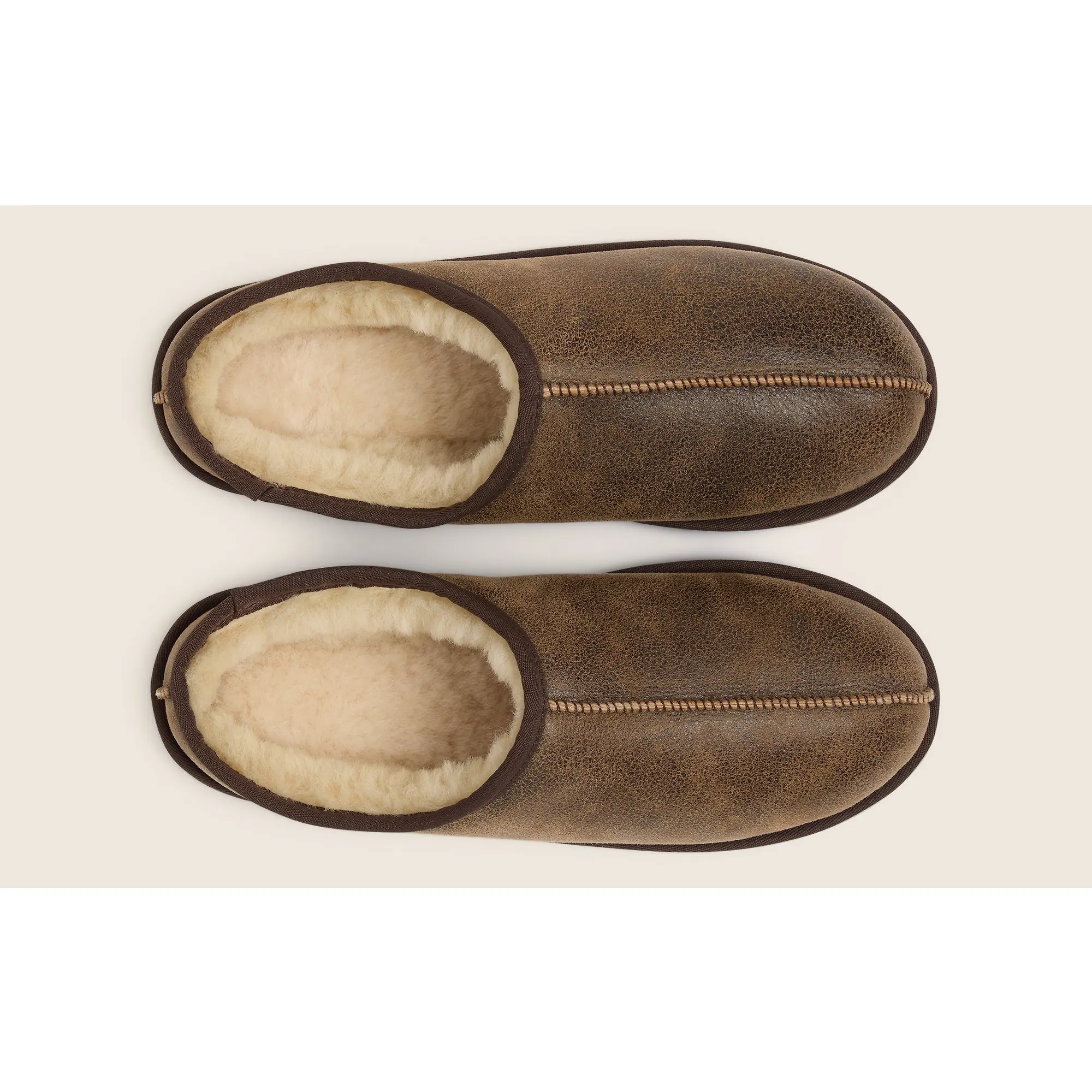 Product image 3 of 6 of Oliver Sweeney Men's Yaxley Shearling Mule Slippers - Brown