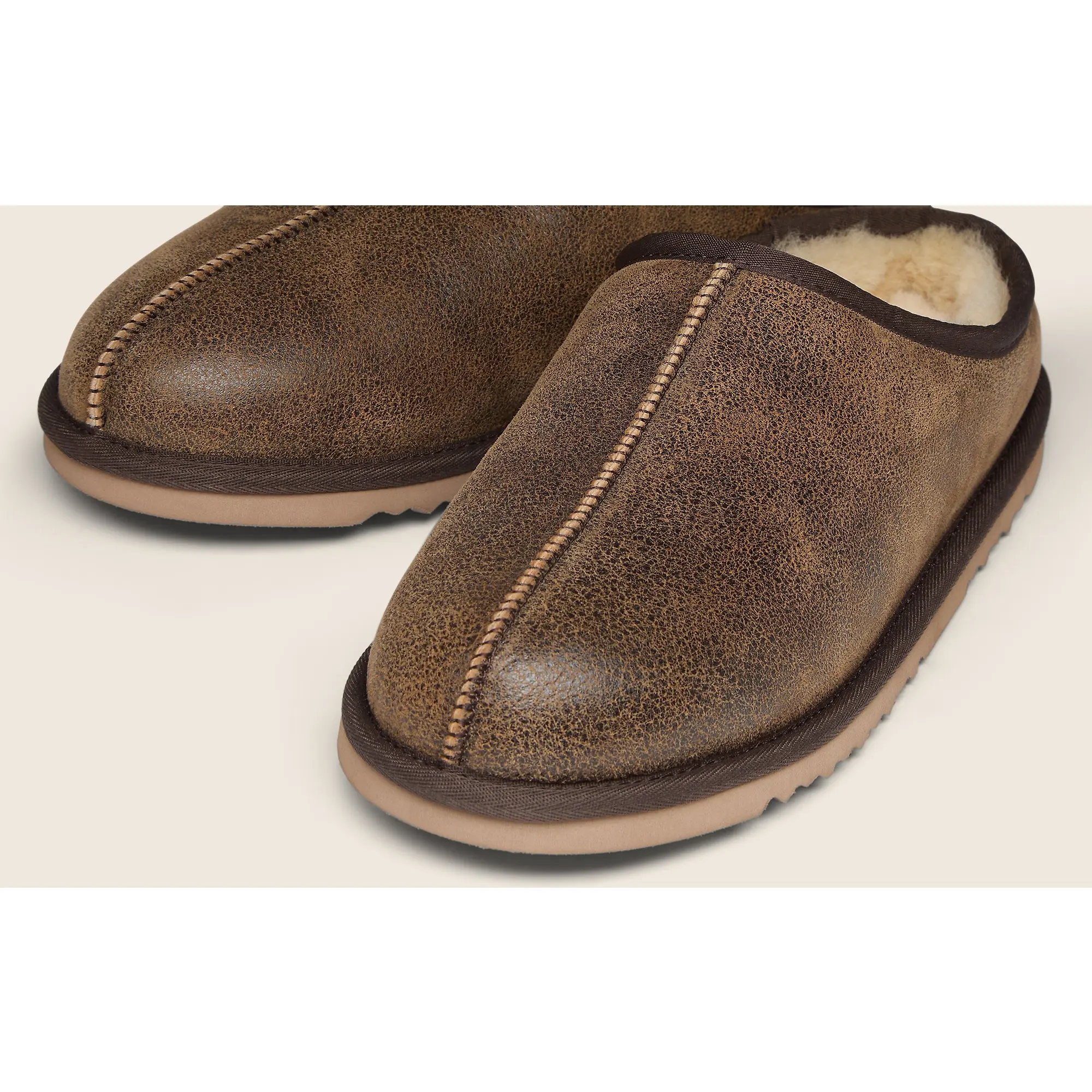 Product image 6 of 6 of Oliver Sweeney Men's Yaxley Shearling Mule Slippers - Brown