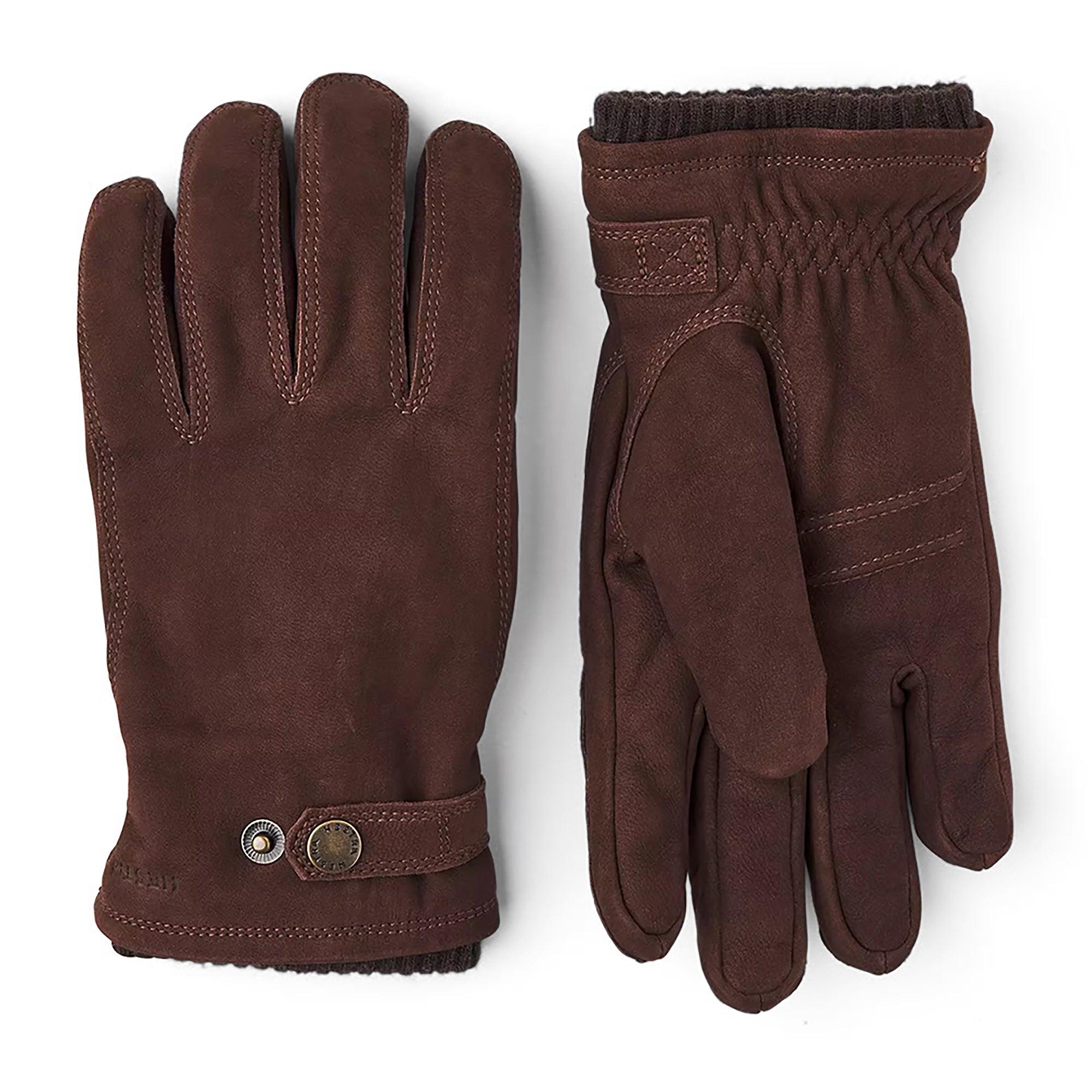 Hestra Bergvik Suede Leather Gloves - Espresso | British Attire