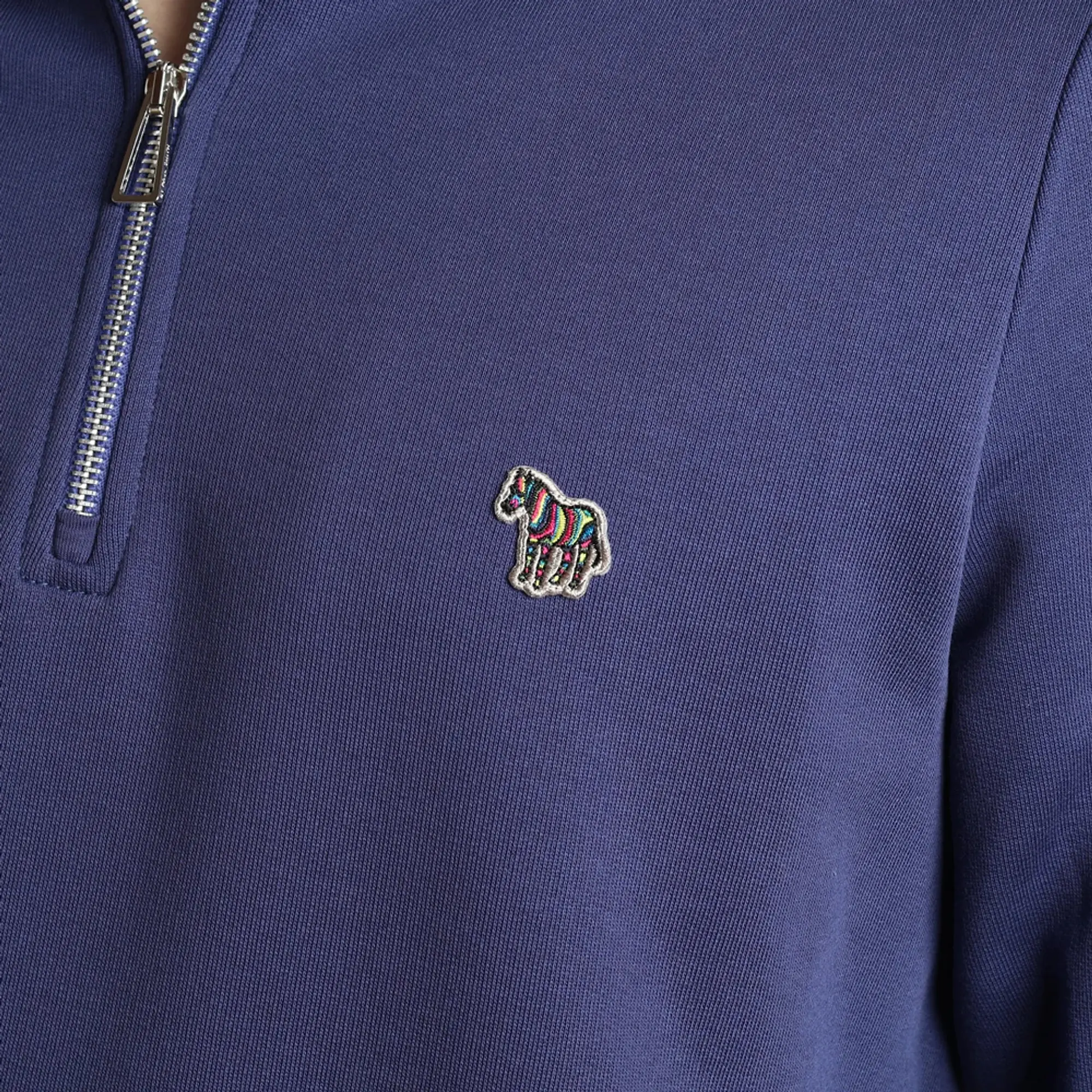 Product image 5 of 5 of Paul Smith Men's Regular Fit Zebra Half-Zip Sweatshirt - Blue