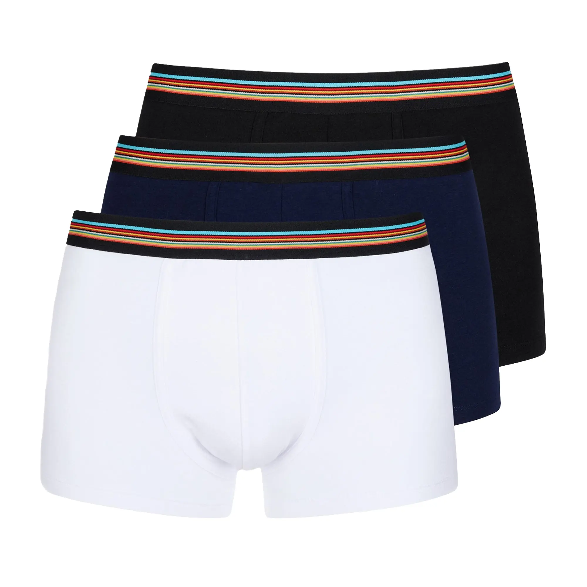 Product image 1 of 10 of Paul Smith Men's 3 Pack Signature Stripe Waistband Boxer Briefs - Tri-Colour