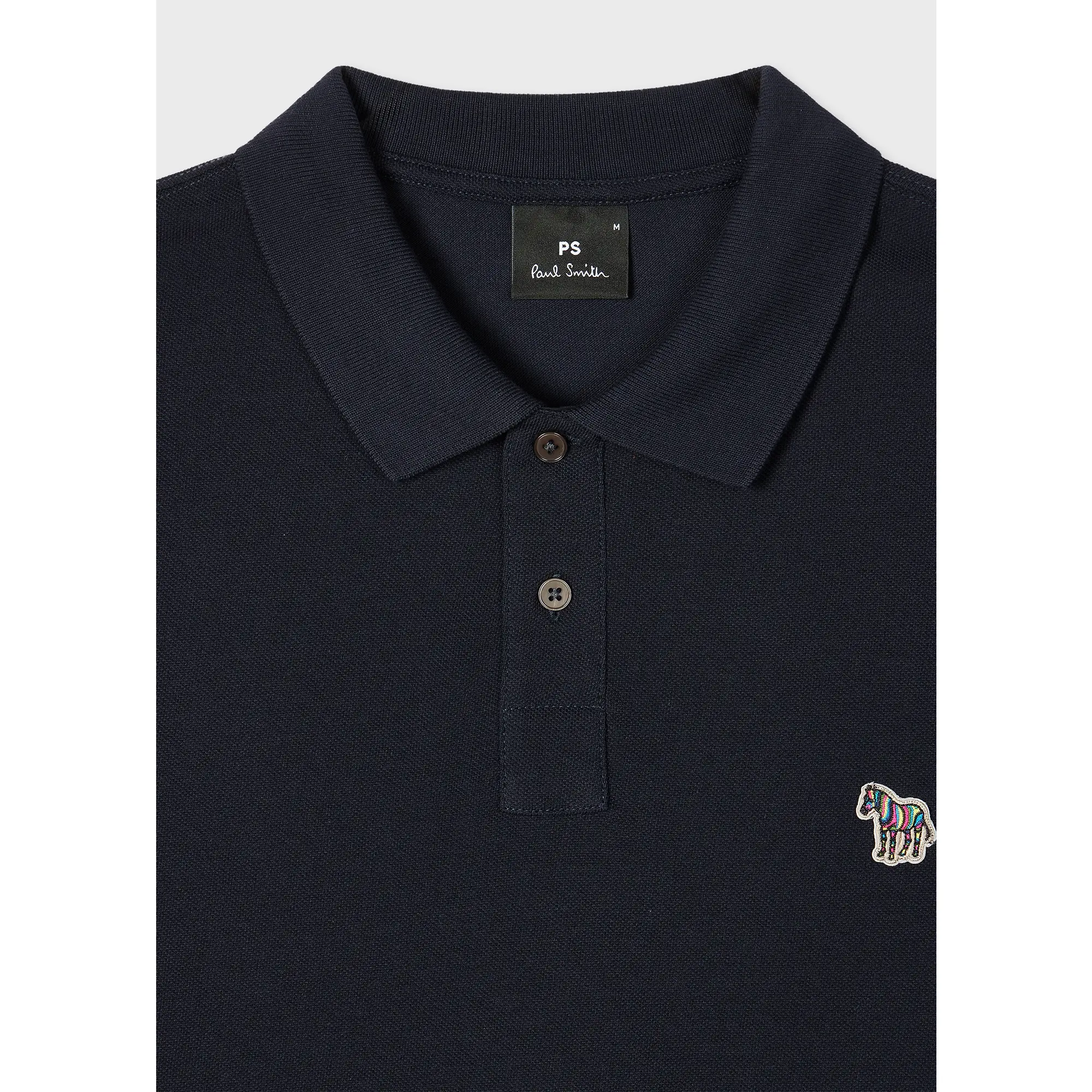 Product image 2 of 3 of Paul Smith Men's Cotton-Piqué Zebra Logo Polo Shirt - Navy
