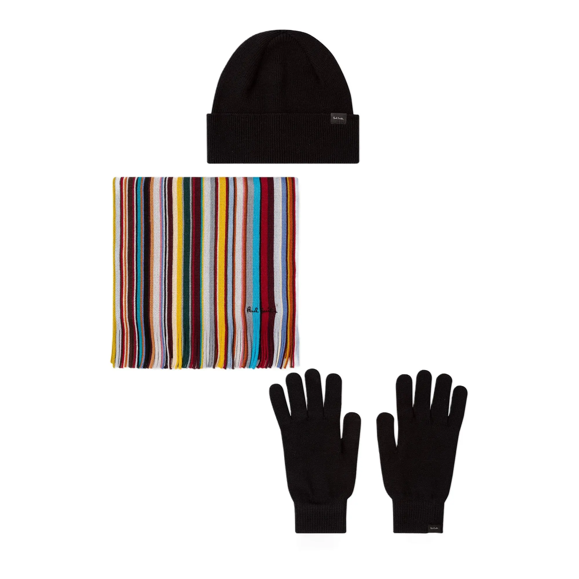 Product image 1 of 11 of Paul Smith Men's Hat Glove Scarf Gift Set - Black