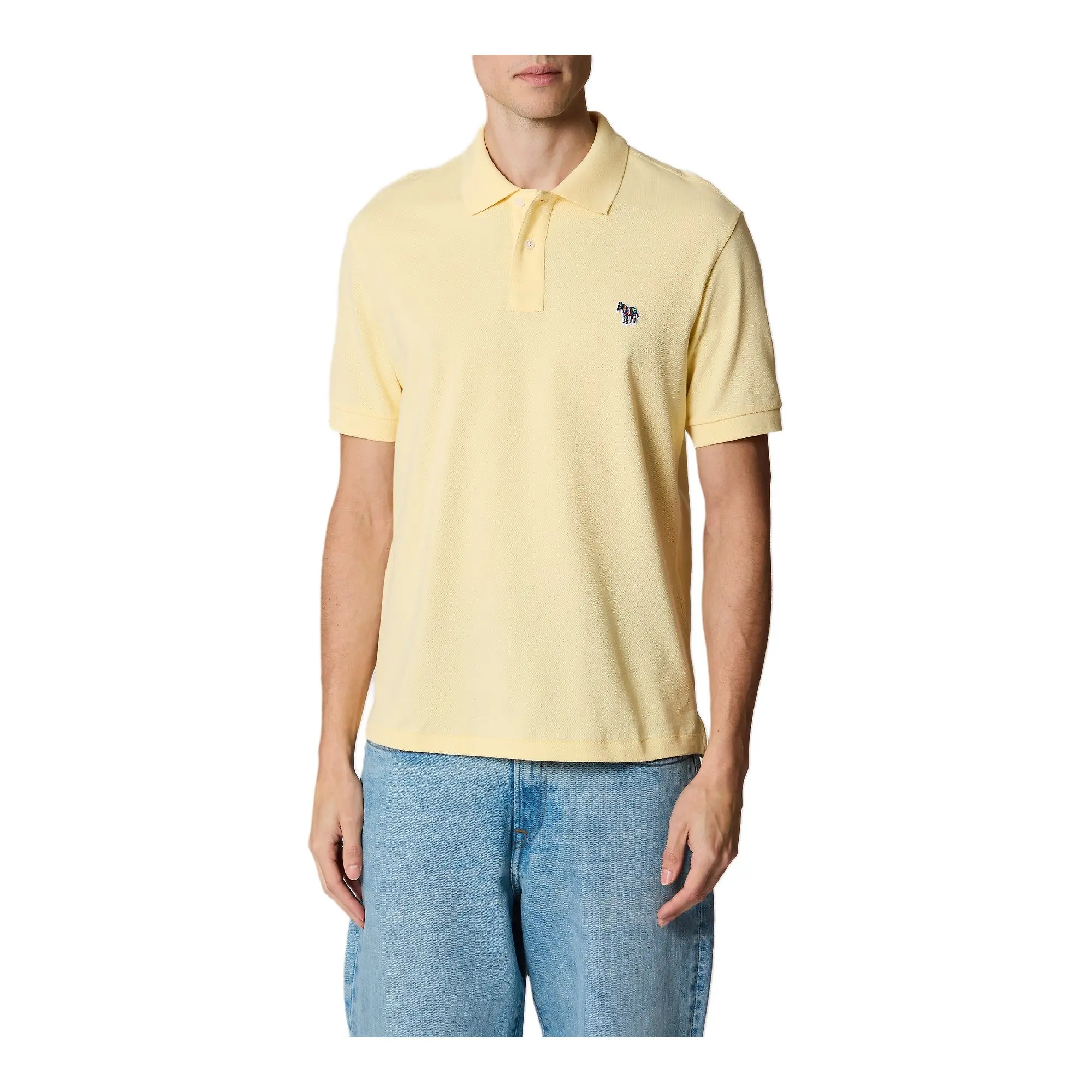 Product image 1 of 6 of Paul Smith Men's Organic Cotton Zebra Polo Shirt - Pale Yellow