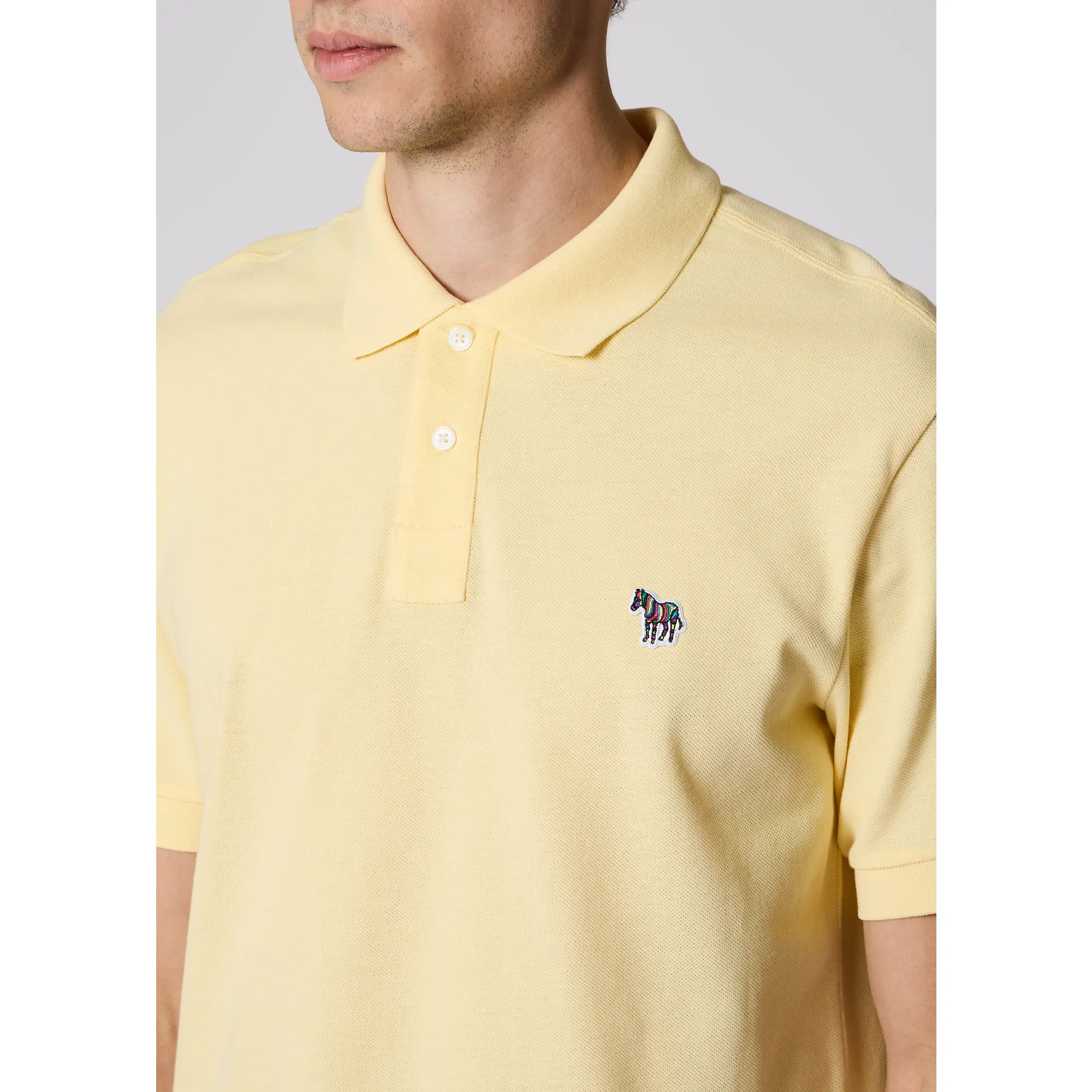 Product image 4 of 6 of Paul Smith Men's Organic Cotton Zebra Polo Shirt - Pale Yellow