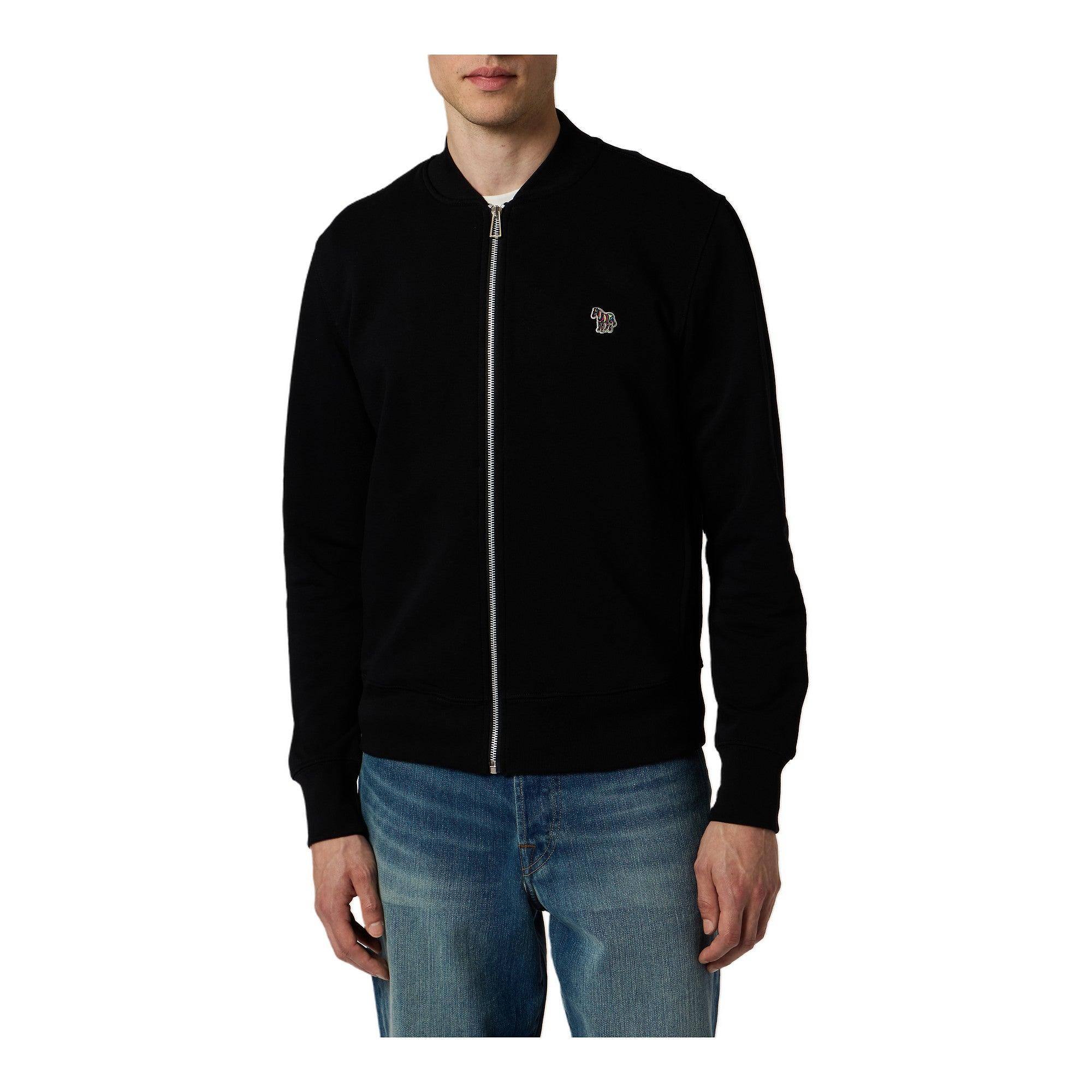 Paul Smith Men's Reg Fit Zebra Zip Bomber Jacket - Black | British