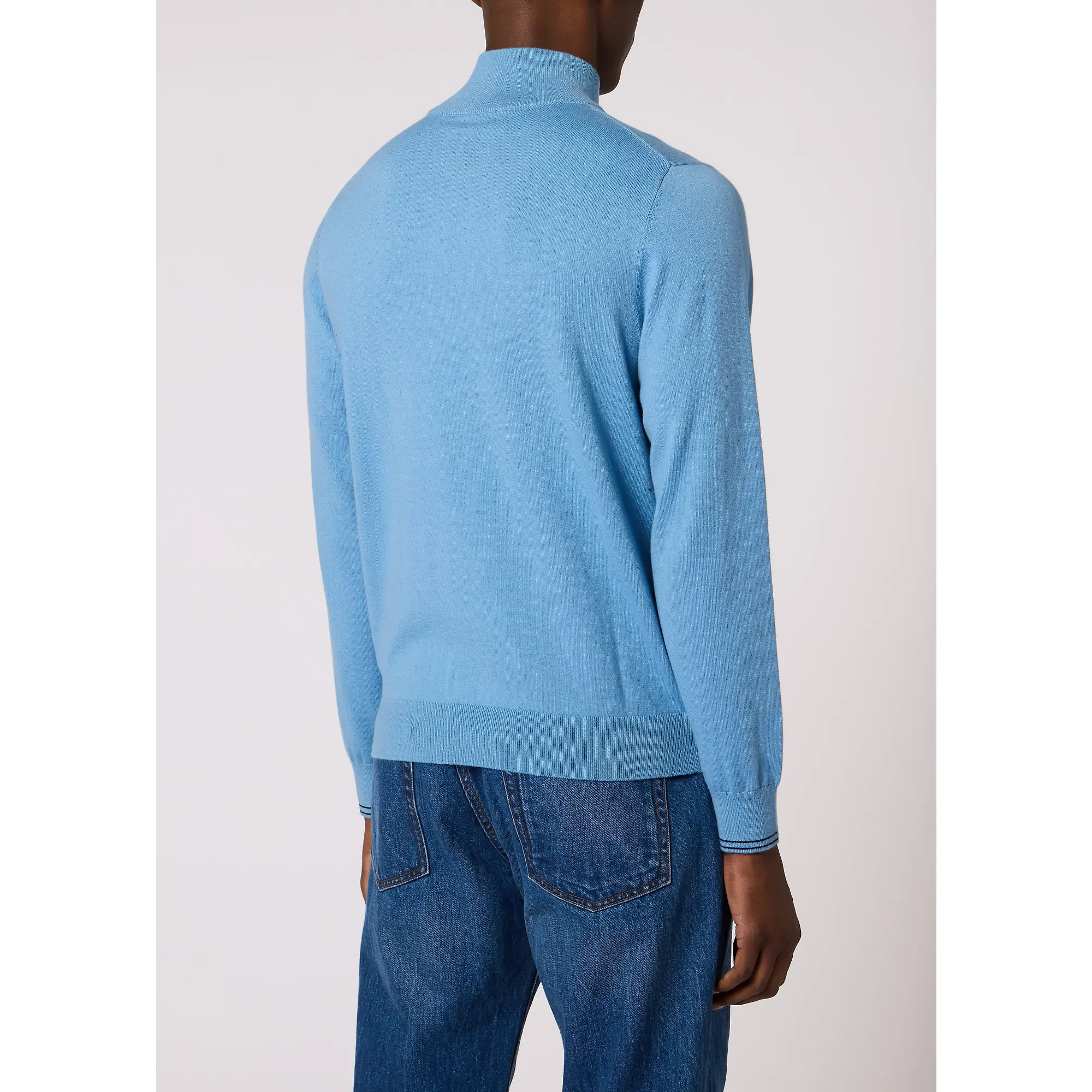 Product image 2 of 3 of Paul Smith Men's Zeb Bad Zip Neck Sweater - Light Blue