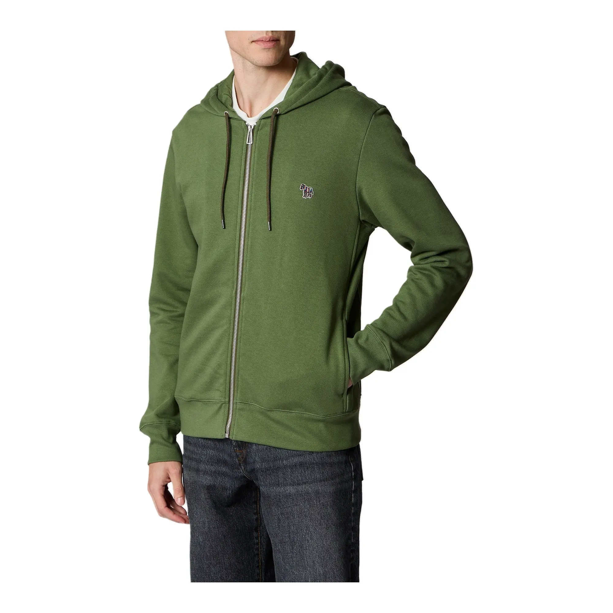 Product image 1 of 4 of Paul Smith Men's Zebra Reg Fit Zip Hoody - Green