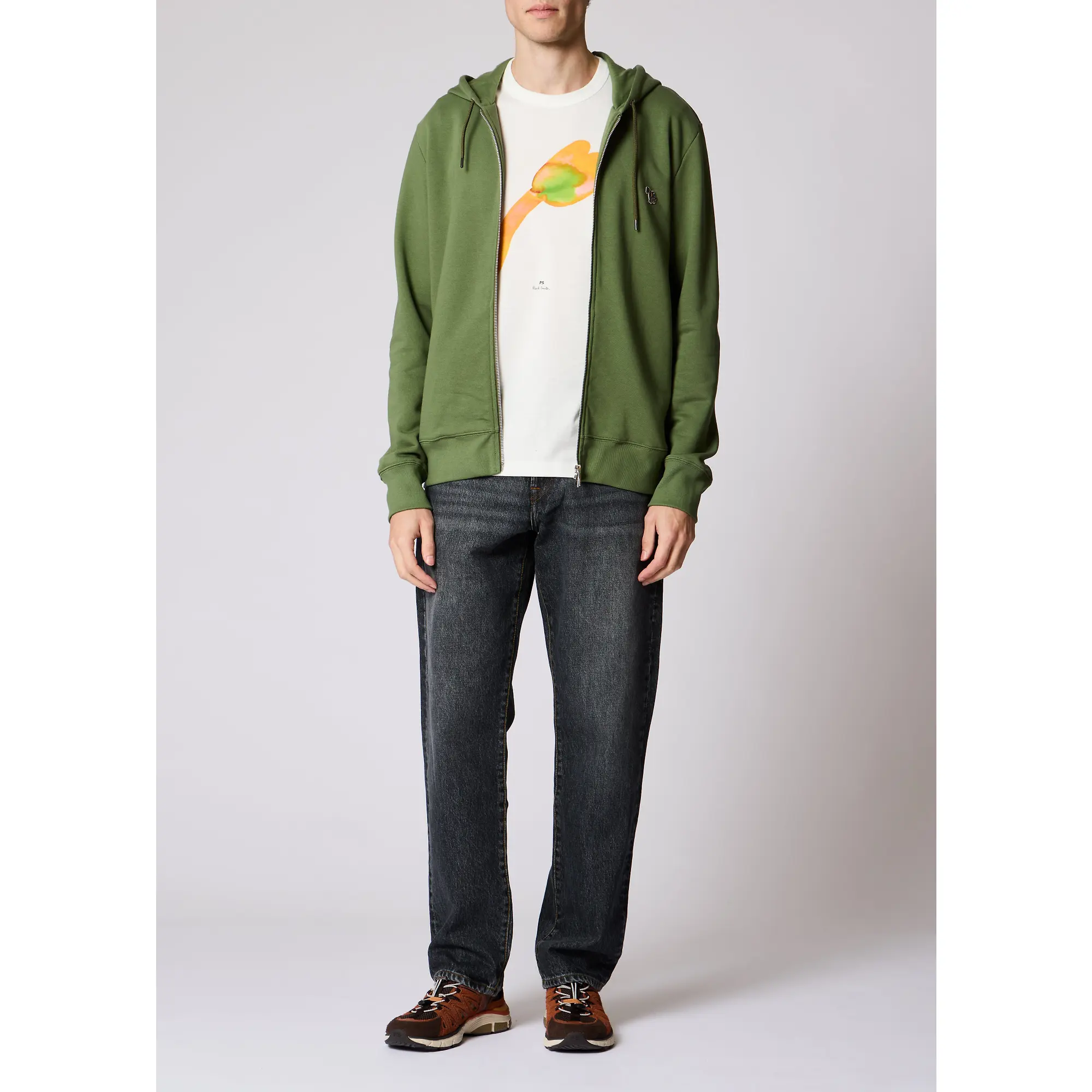 Product image 2 of 4 of Paul Smith Men's Zebra Reg Fit Zip Hoody - Green