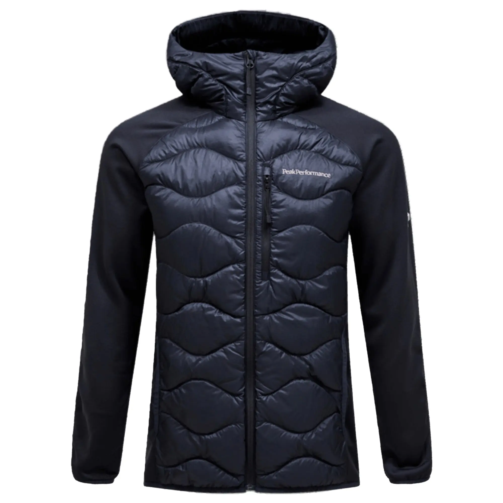 Product image 1 of 8 of Peak Performance Men's Helium Down Hybrid Hooded Jacket - Black