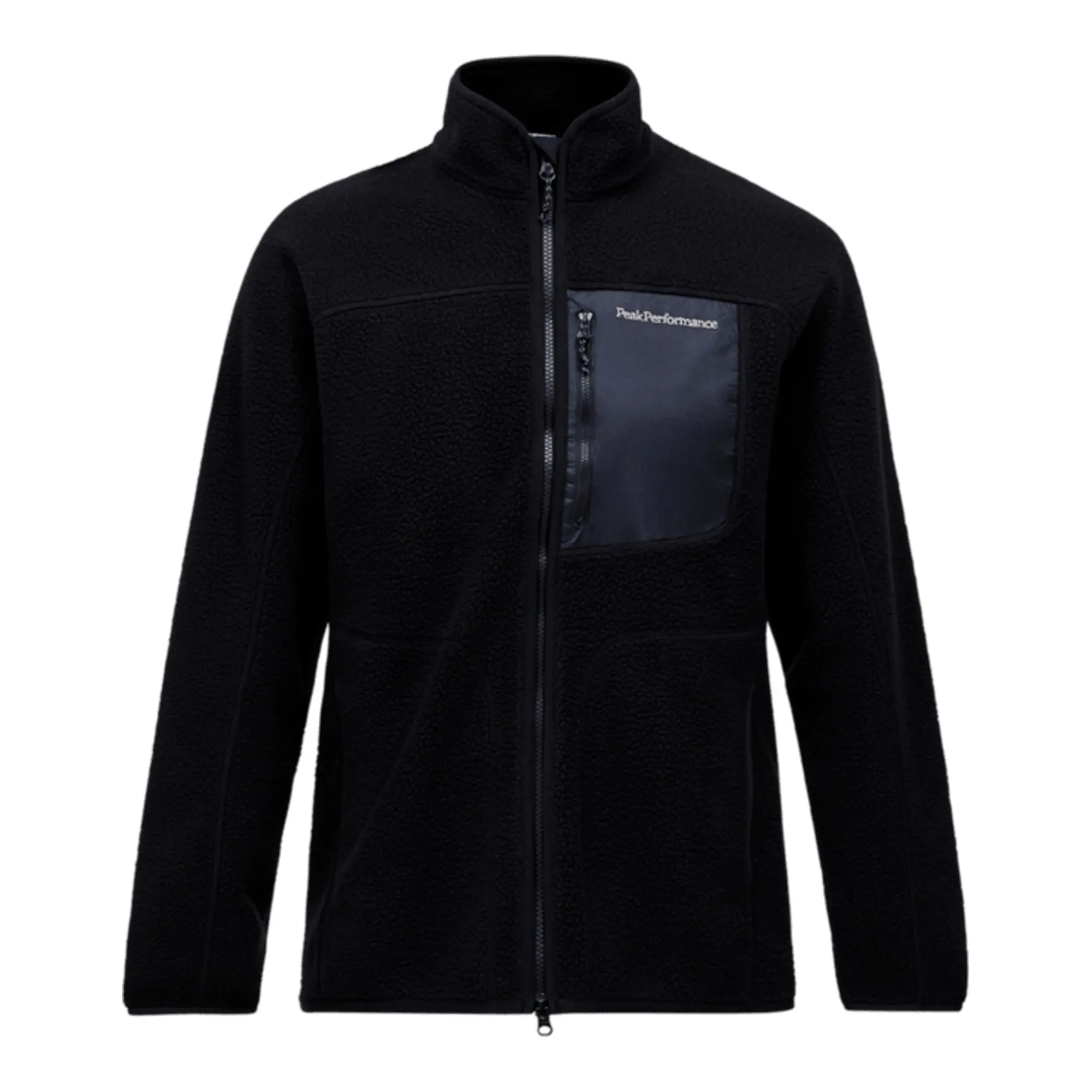 Product image 1 of 7 of Peak Performance Men's NatureRush Pile Zip Jacket - Black/Black