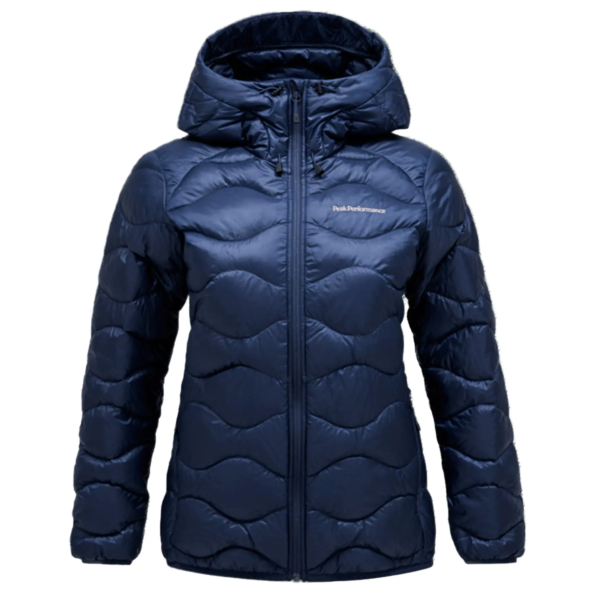 Product image 1 of 7 of Peak Performance Women's Helium Down Hooded Jacket - Blue Shadow