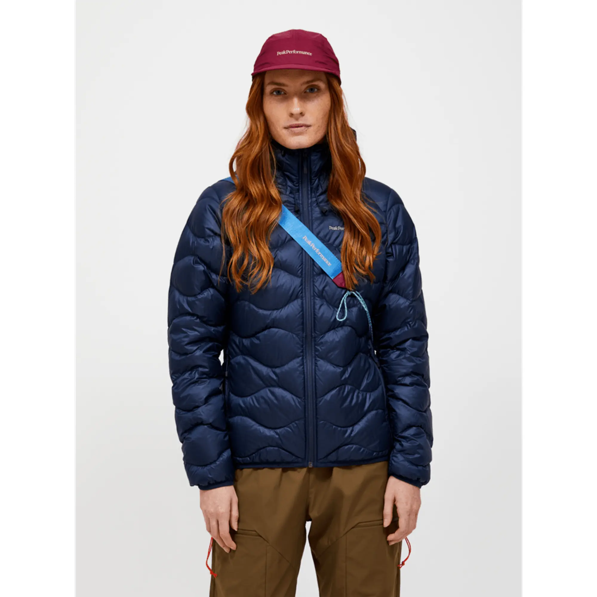 Product image 2 of 7 of Peak Performance Women's Helium Down Hooded Jacket - Blue Shadow