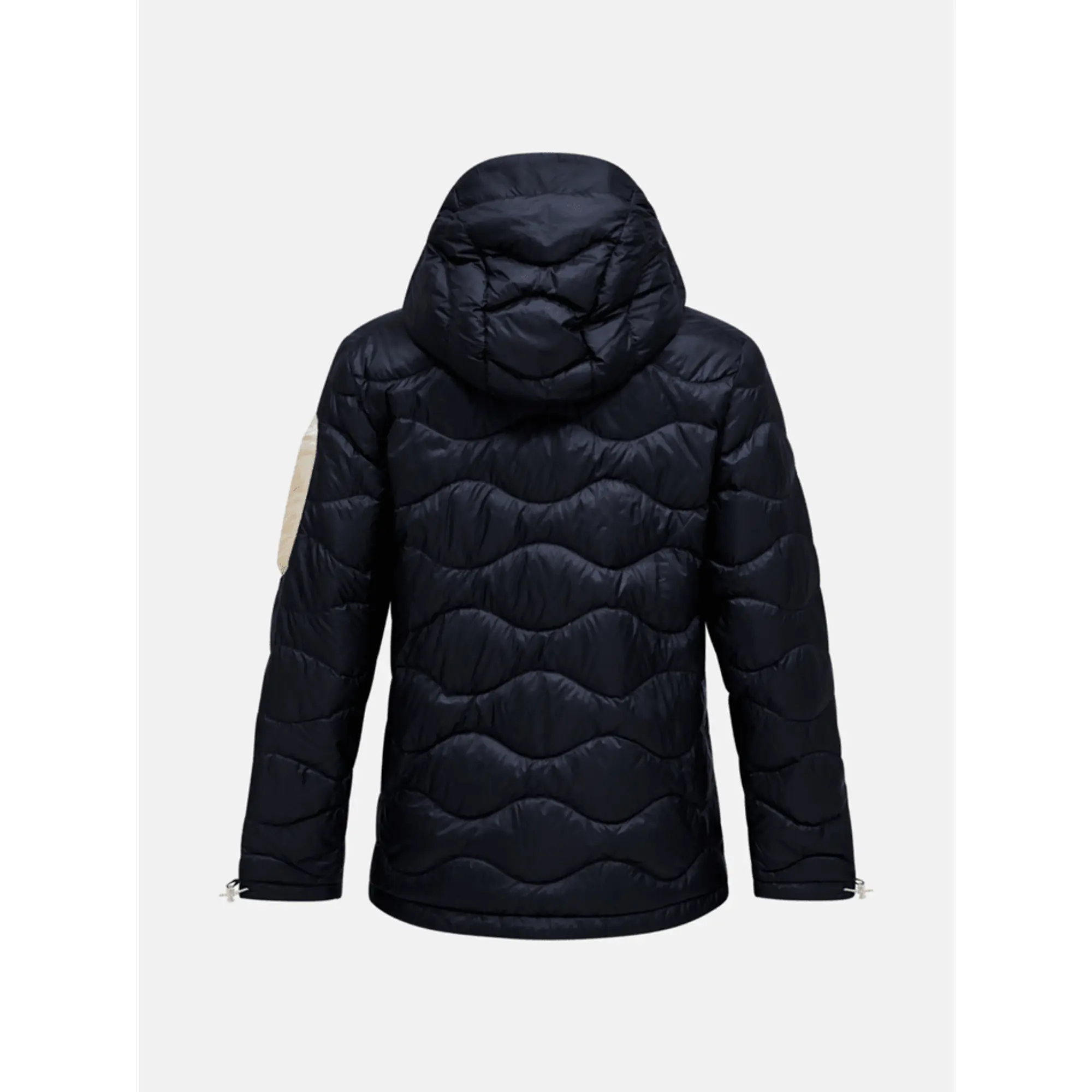 Product image 9 of 10 of Peak Performance Women's Helium Utility Down Hooded Jacket - Black/Sand Fog