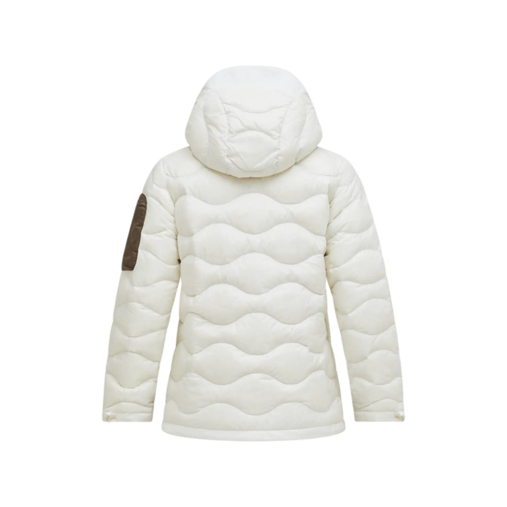 Product image 3 of 4 of Peak Performance Women's Helium Utility Down Hooded Jacket - Offwhite/Antarctica