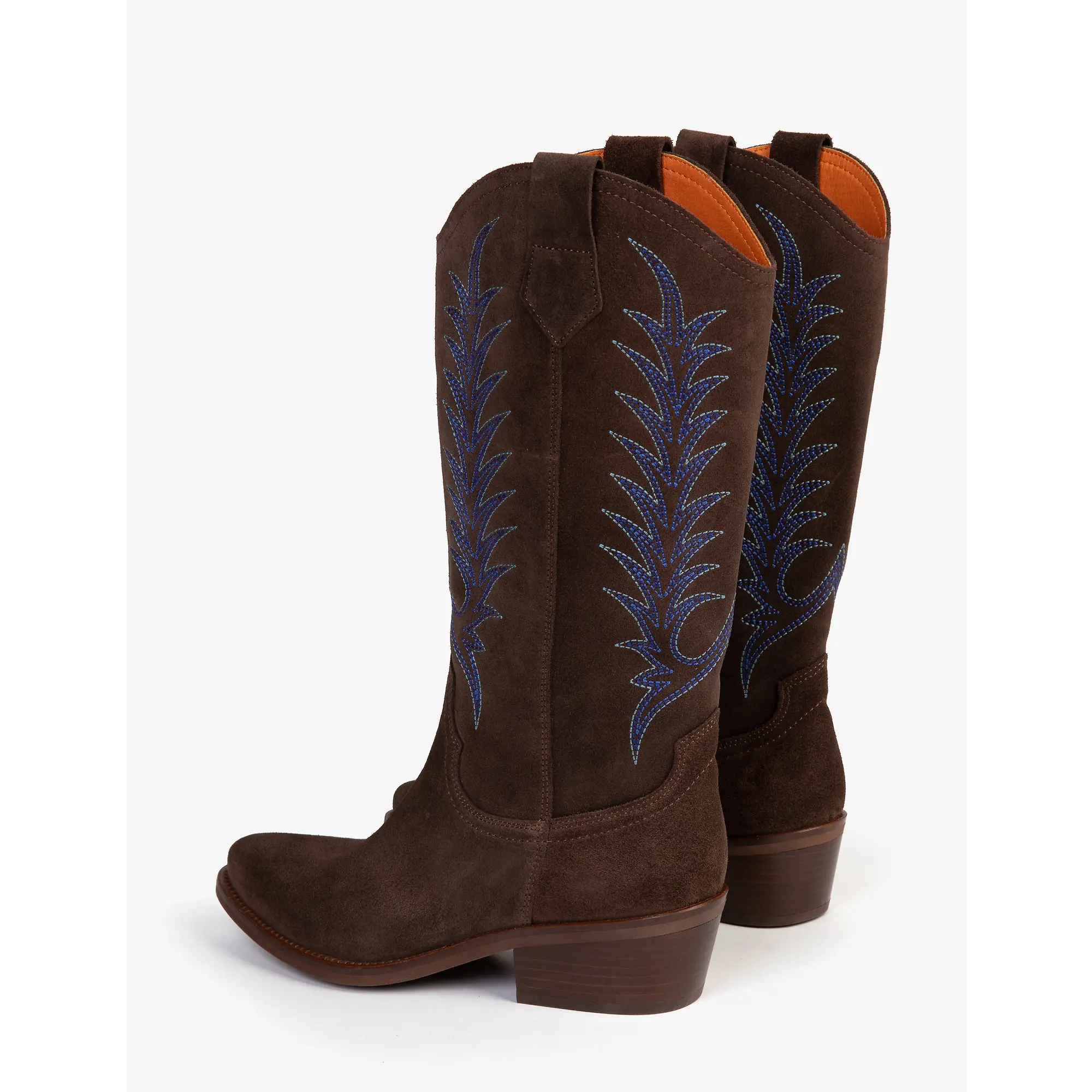Product image 3 of 4 of Penelope Chilvers Women's Goldie Suede Embroidered Boots - Bitter Chocolate