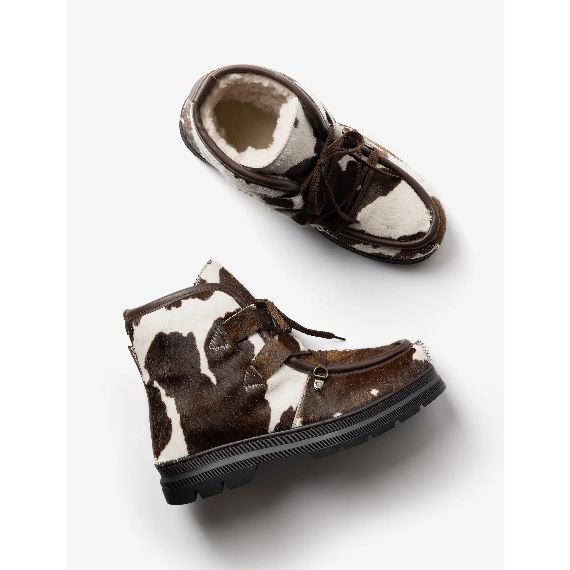 Product image 4 of 11 of Penelope Chilvers Women's Incredible Friesian Shearling-Lined Boots - Brown/White