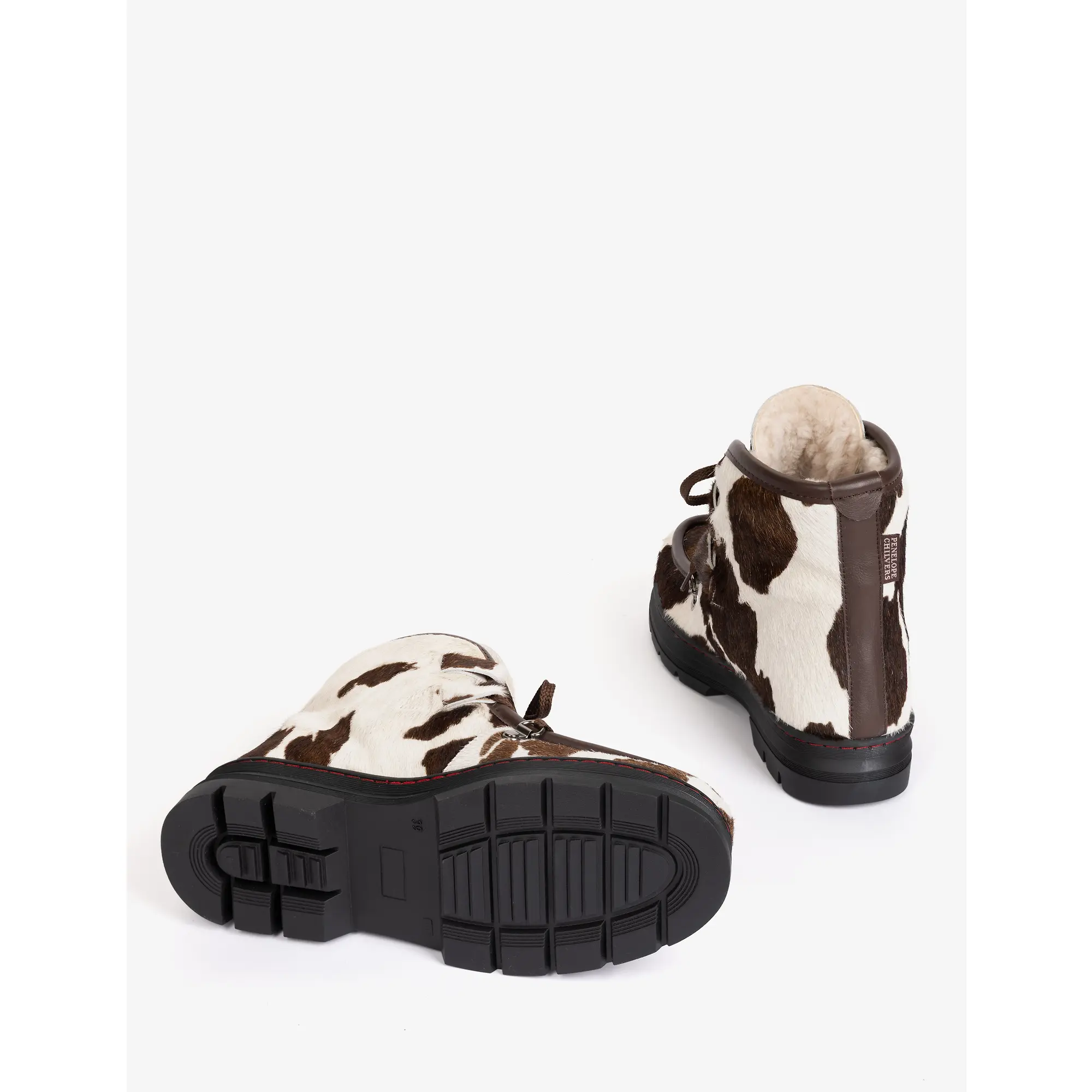 Product image 5 of 11 of Penelope Chilvers Women's Incredible Friesian Shearling-Lined Boots - Brown/White