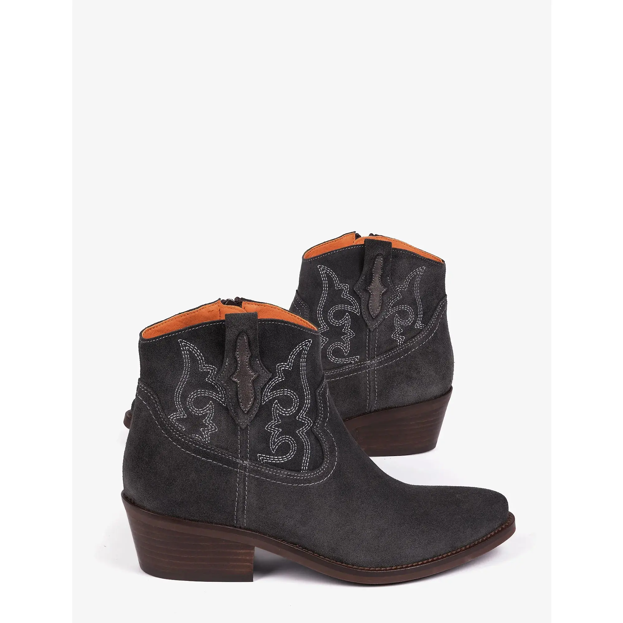Product image 3 of 5 of Penelope Chilvers Women's Cassidy Suede Embroidered Boots - Slate