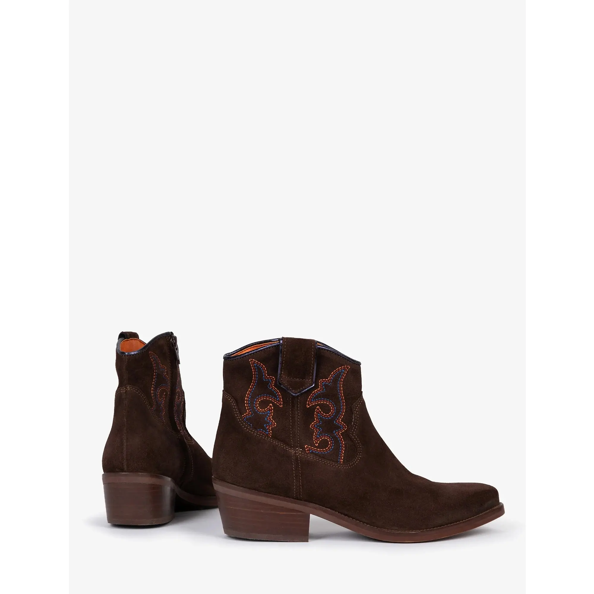 Product image 5 of 9 of Penelope Chilvers Women's Cassidy Suede Embroidered Boots - Bitter Chocolate