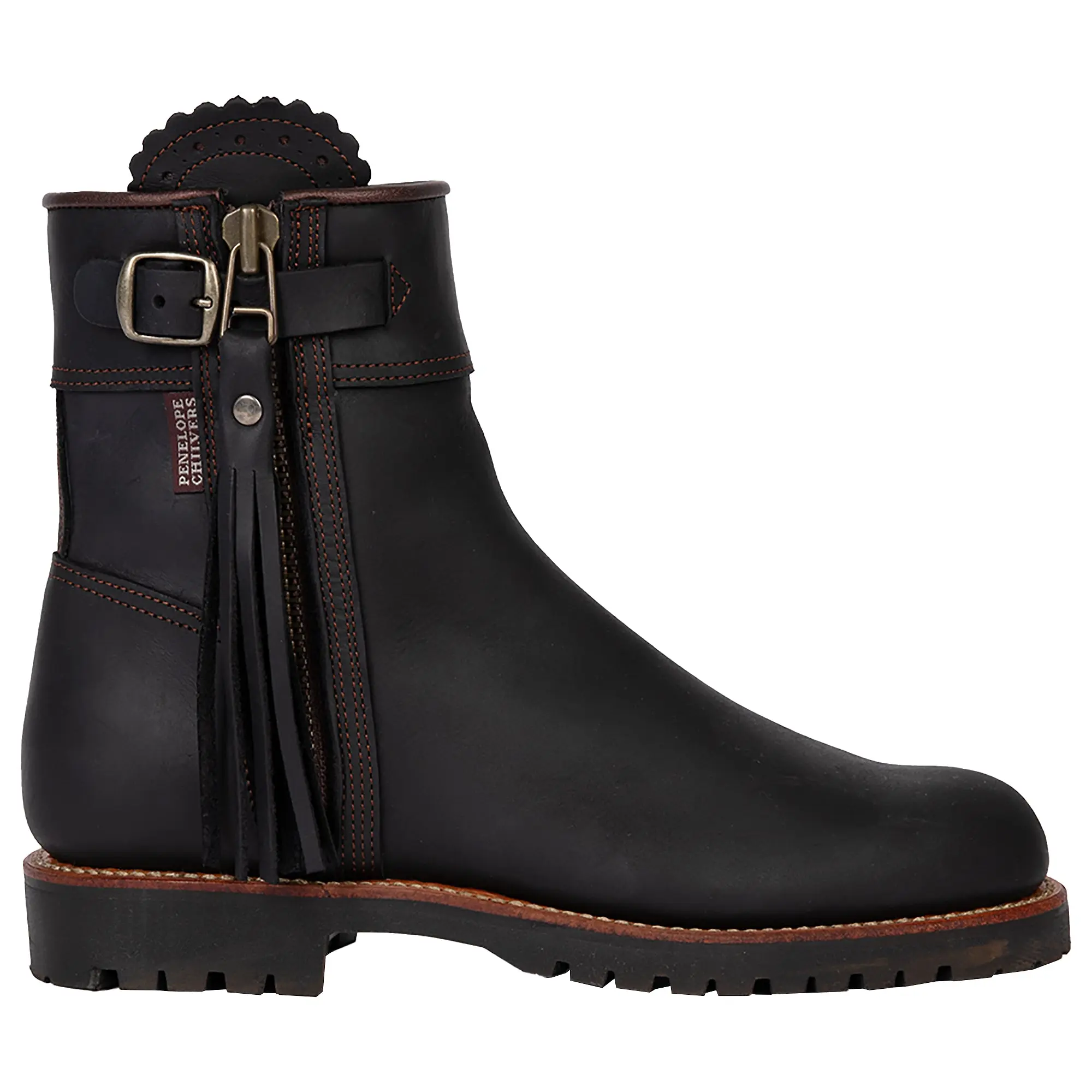 Product image 1 of 4 of Penelope Chilvers Women's Inclement Cropped Tassel Boots - Black