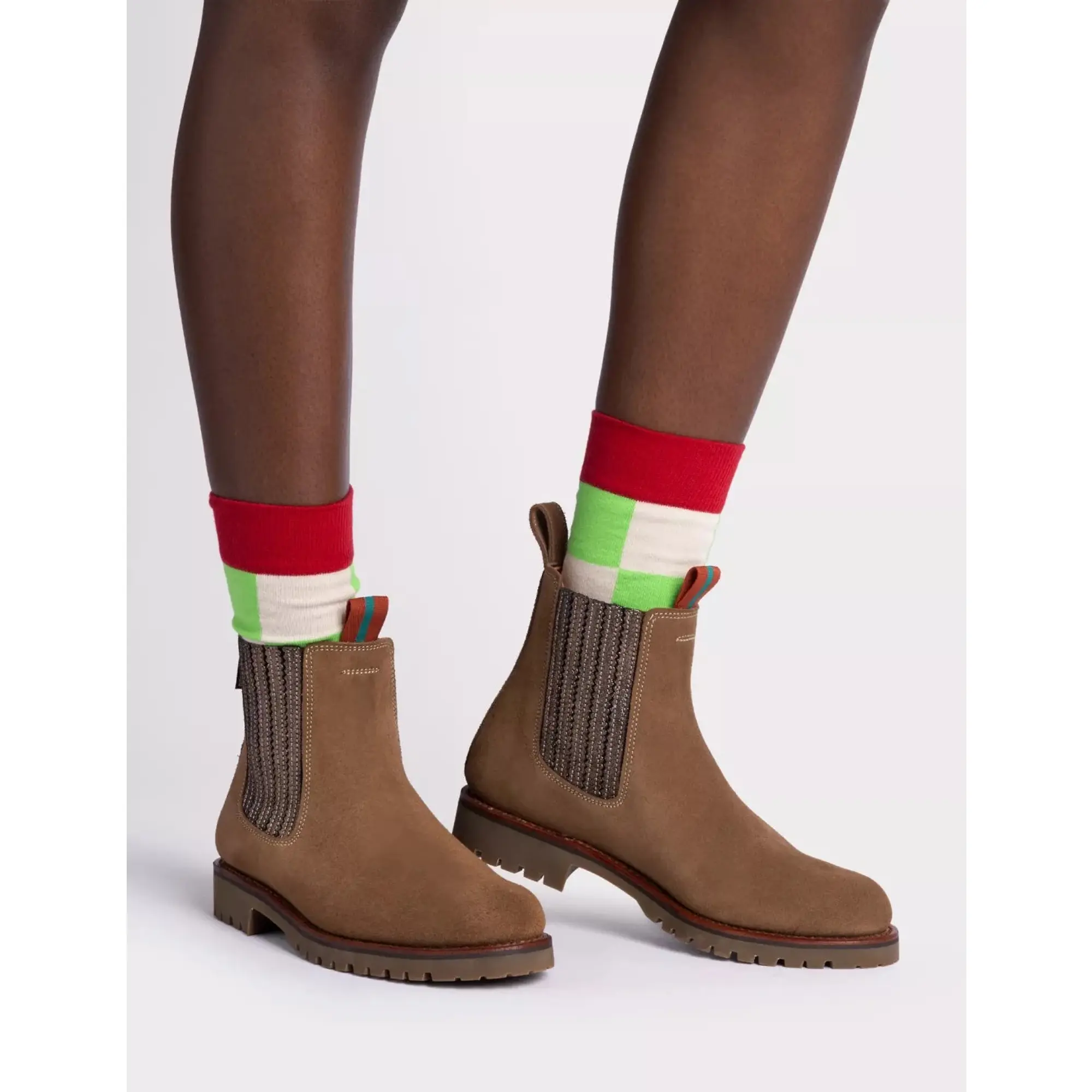 Product image 2 of 5 of Penelope Chilvers Women's Oscar Suede Chelsea Boots - Sesame/Bronze