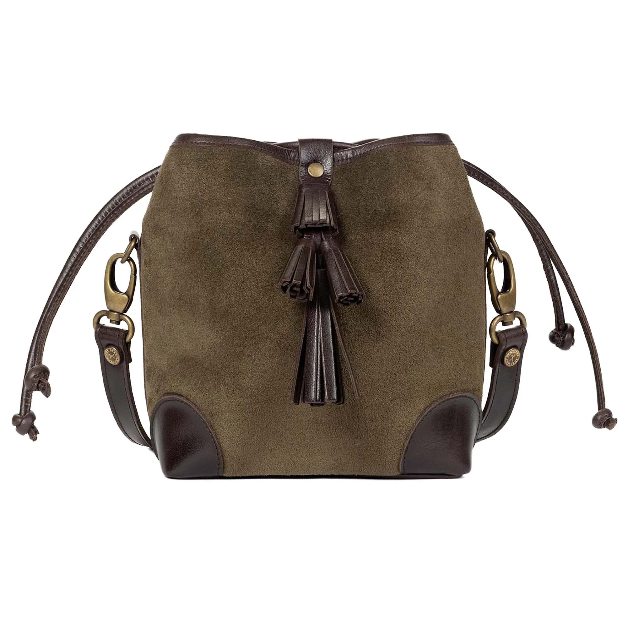 Product image 1 of 2 of Penelope Chilvers Women's Suede Fortune Teller Bag - Bitter Chocolate/Khaki