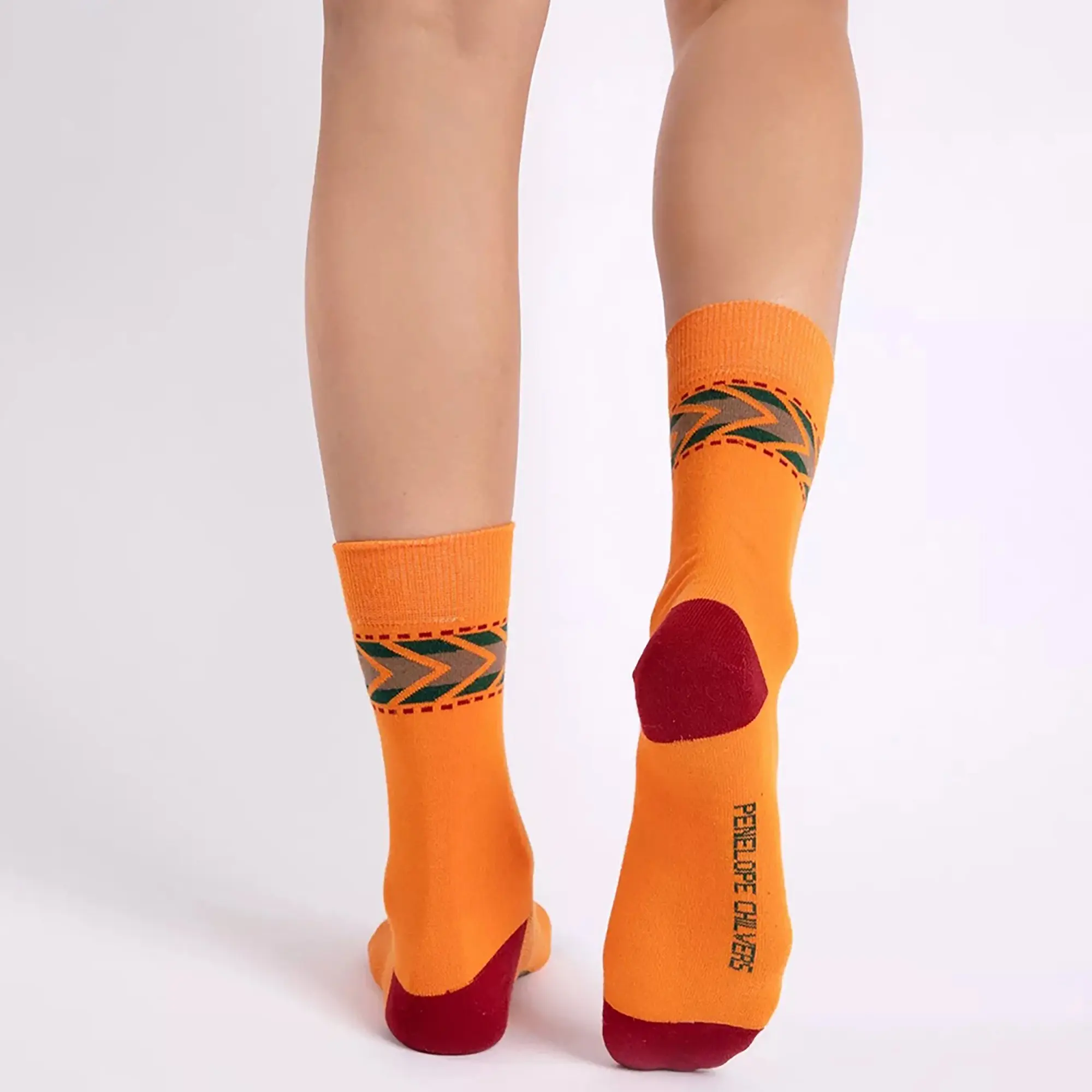 Product image 4 of 4 of Penelope Chilvers Women's Wyoming Cotton Socks (3 pack) - Orange/Multi