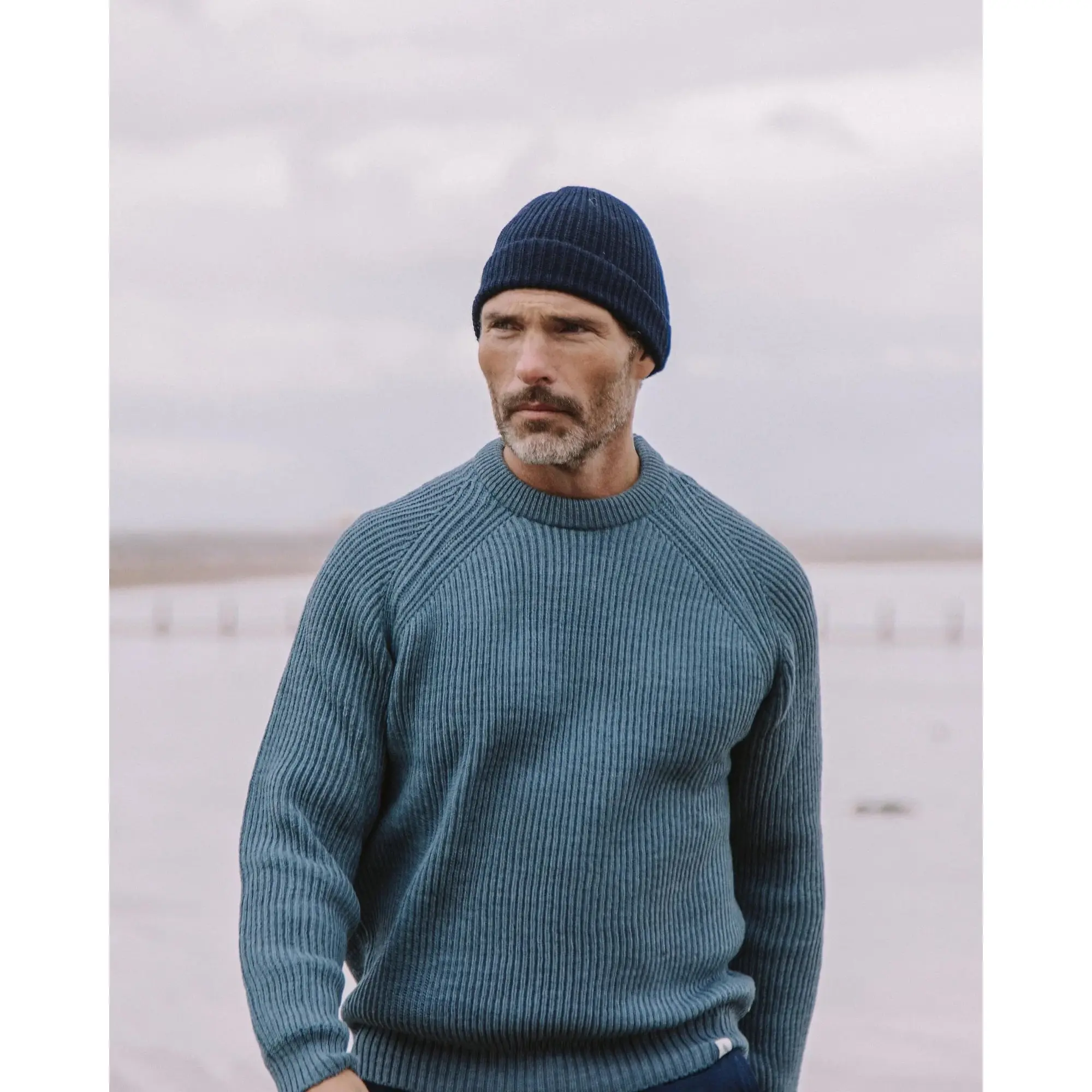 Product image 6 of 6 of Peregrine Porter Ribbed Beanie - Navy