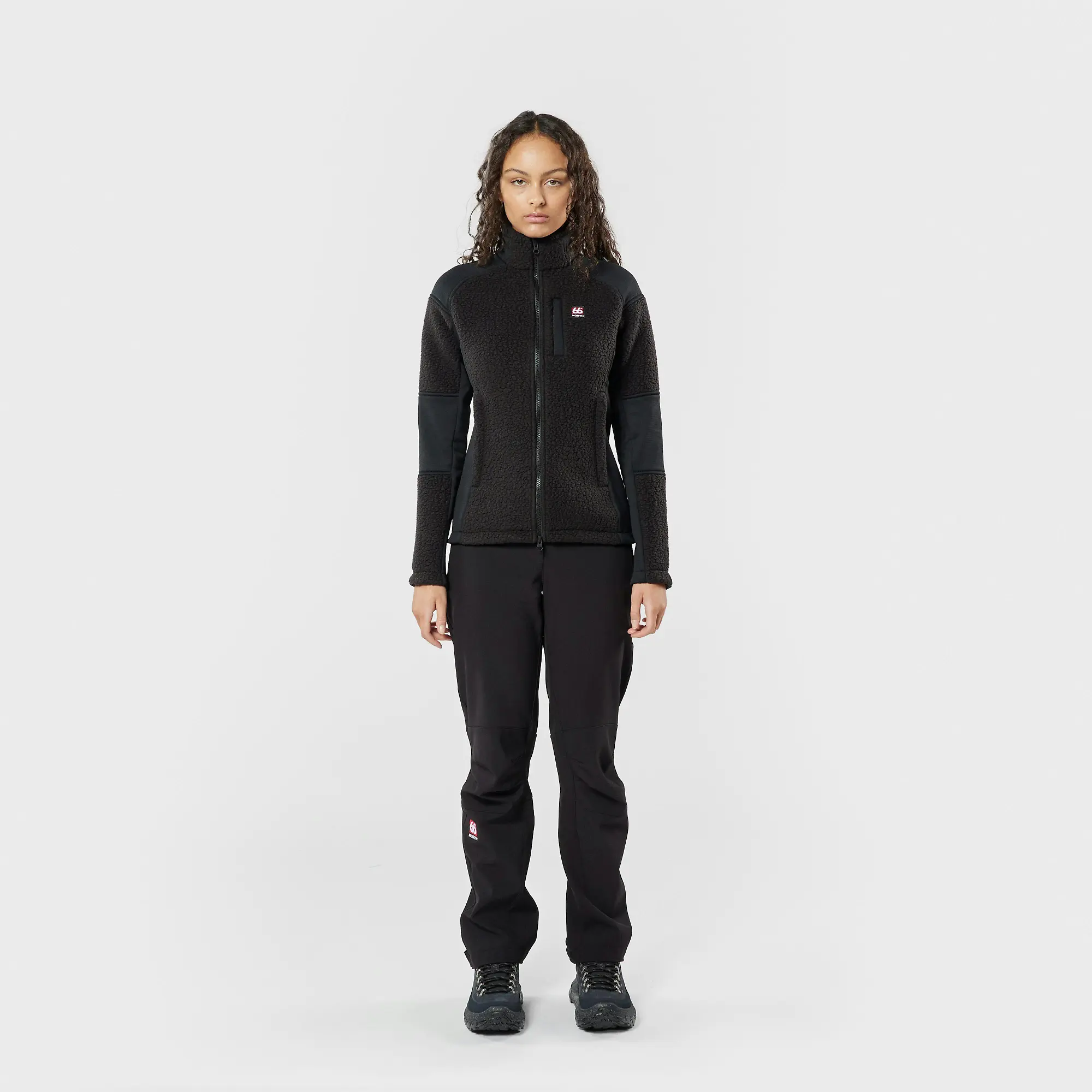 Product image 3 of 7 of 66°North Women's Tindur Technical Shearling Jacket - Black