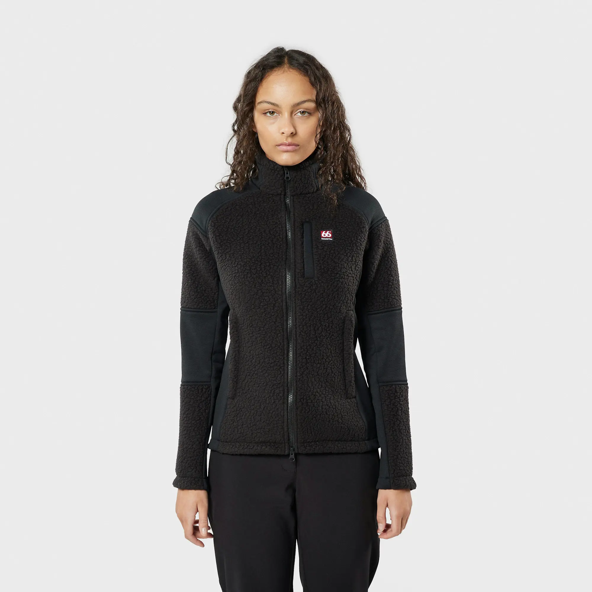 Product image 2 of 7 of 66°North Women's Tindur Technical Shearling Jacket - Black