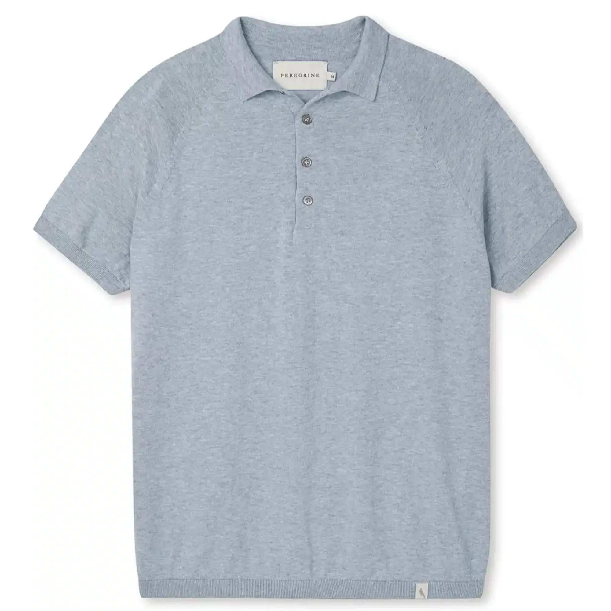 Product image 1 of 8 of Peregrine Men's Jones Made In England Cotton Polo Shirt 2.0 - Washed Denim