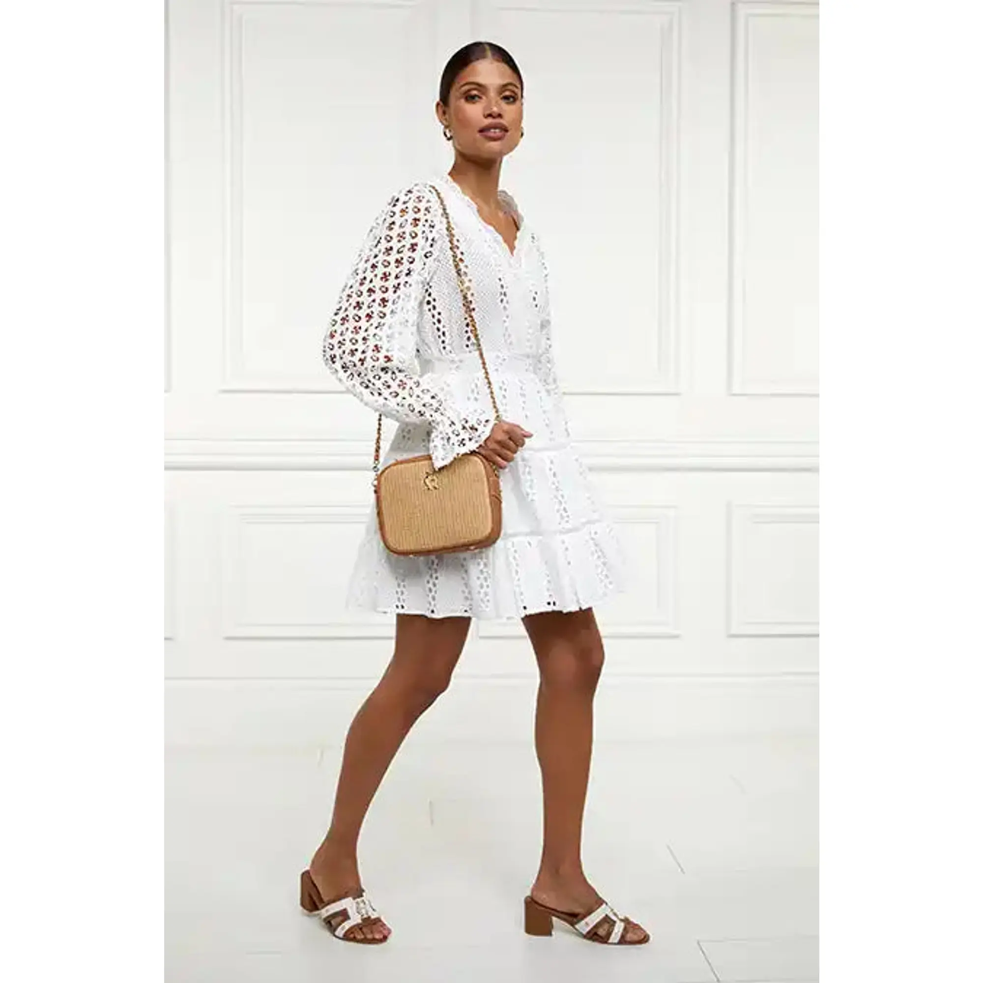 Product image 6 of 12 of Holland Cooper Women's Soho Camera Bag - Tan Raffia