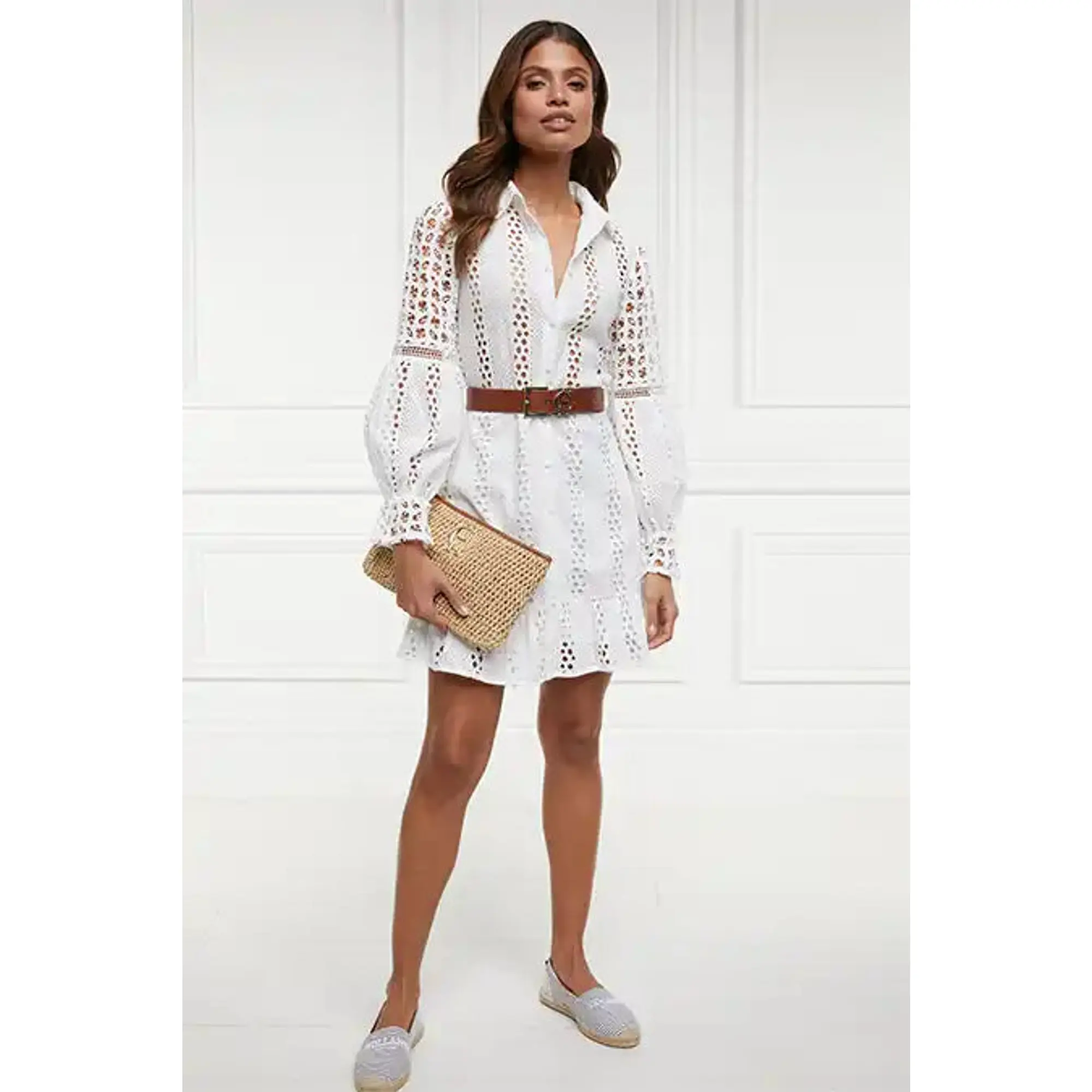 Product image 5 of 11 of Holland Cooper Women's Broderie Lace Dress - White