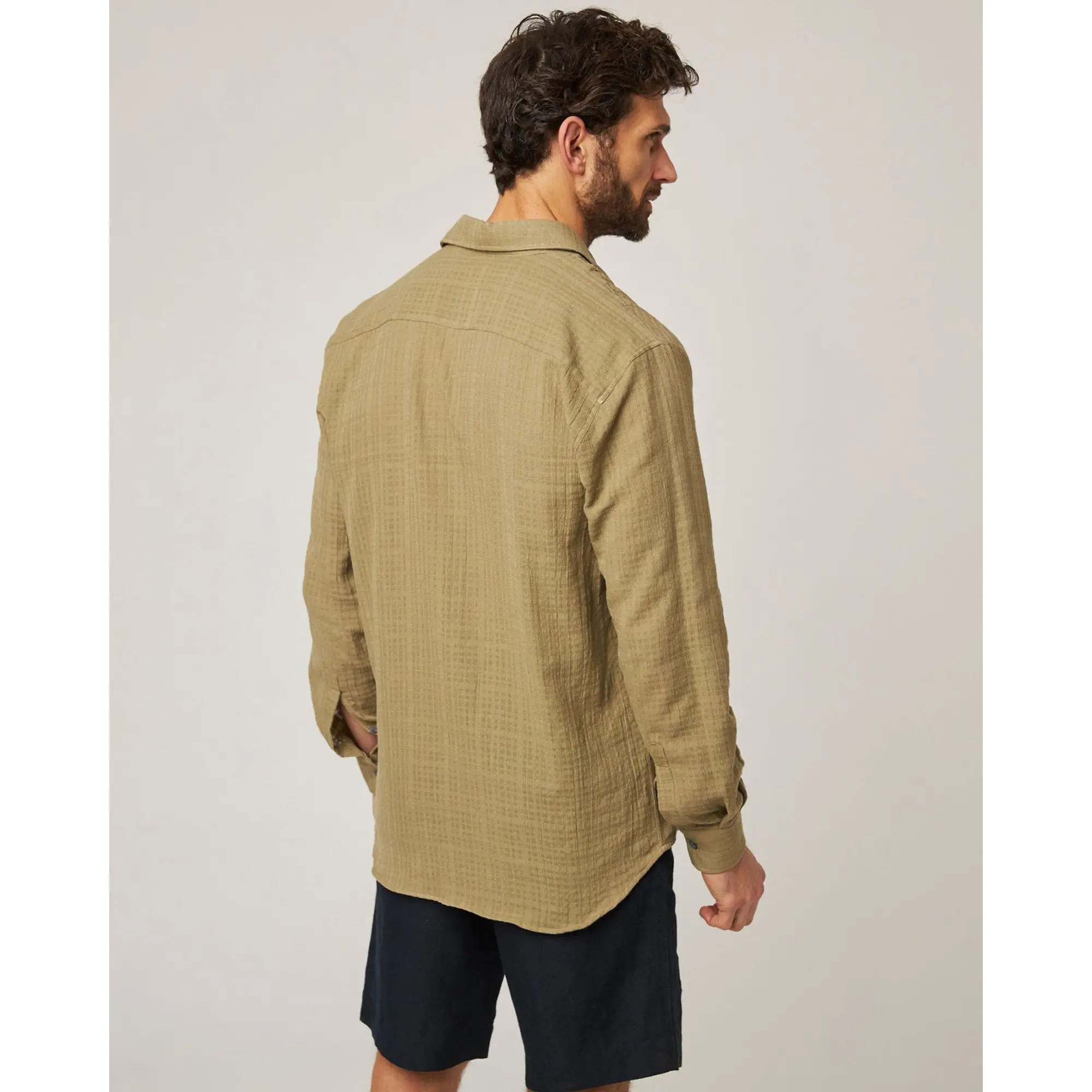 Product image 6 of 8 of Peregrine Men's Made In England Resort Shirt - Moss